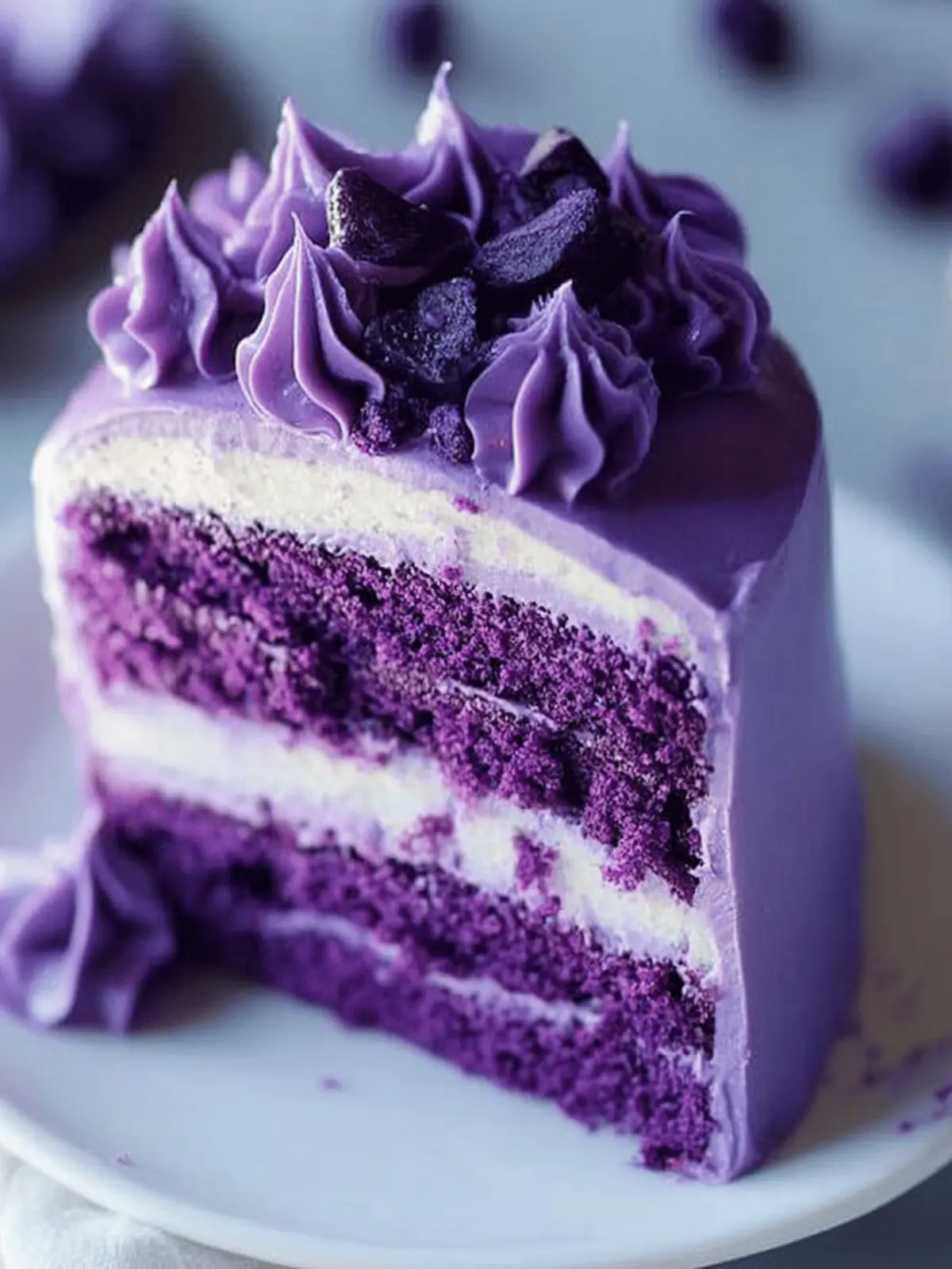 Luxurious Purple Velvet Cake