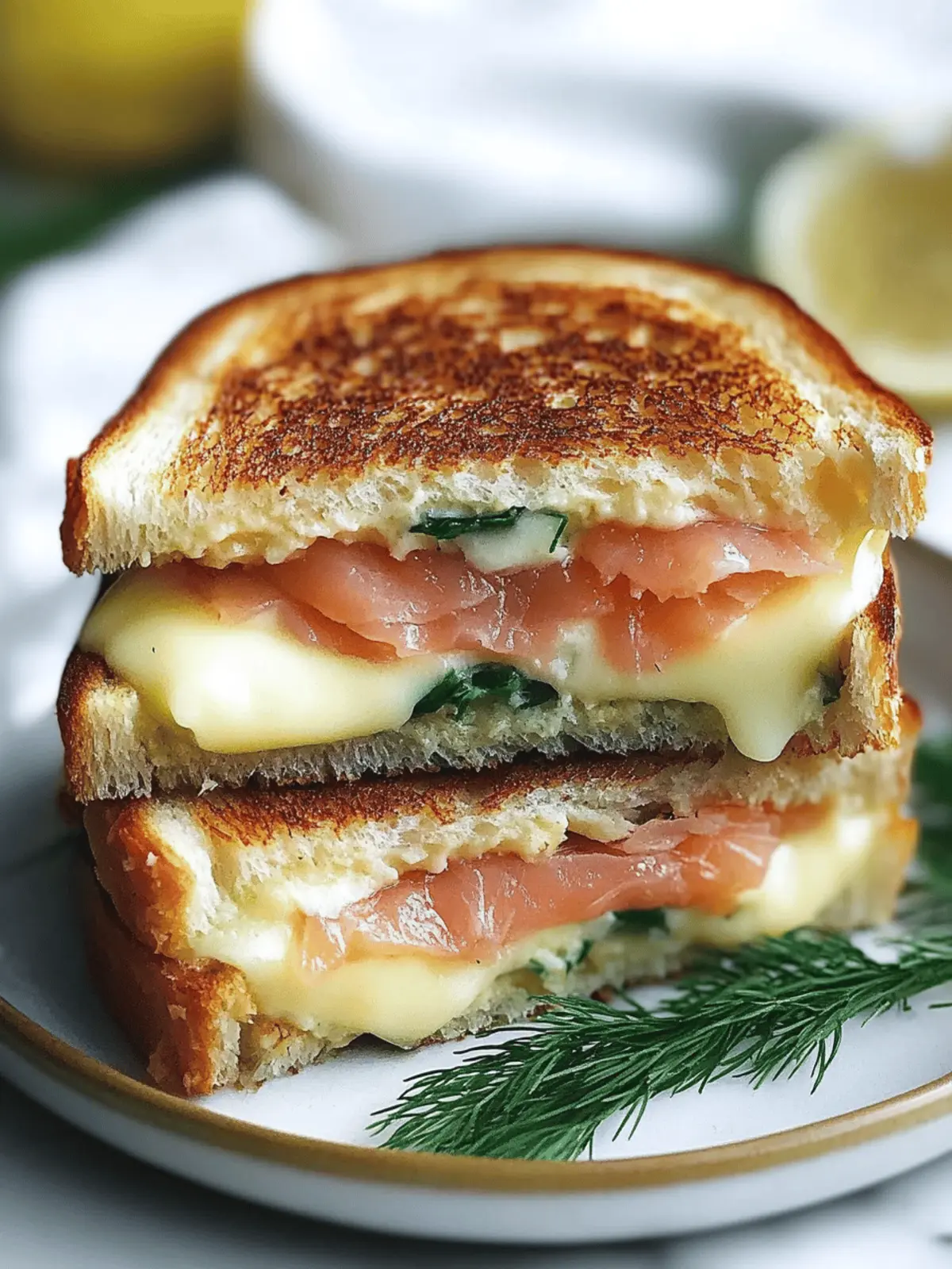 Creamy Smoked Salmon Grilled Cheese