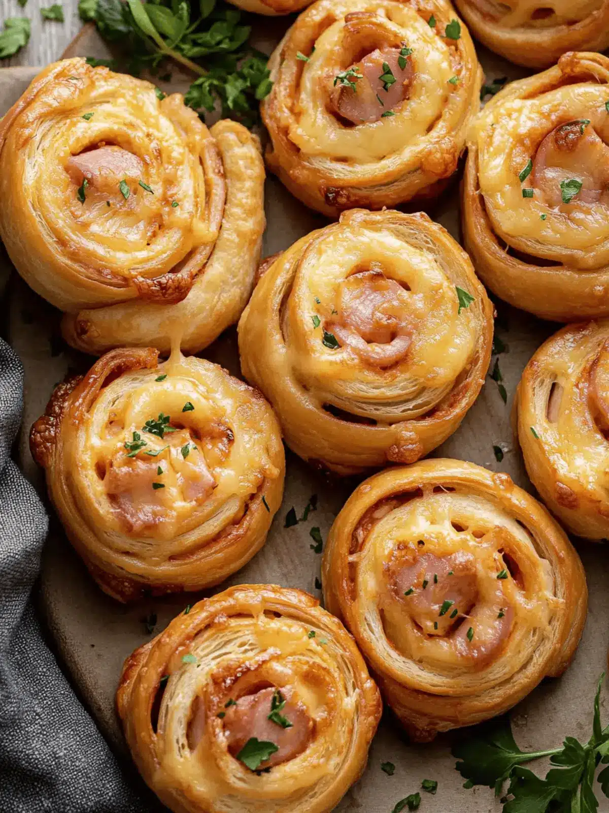 Ham and Cheese Pinwheels