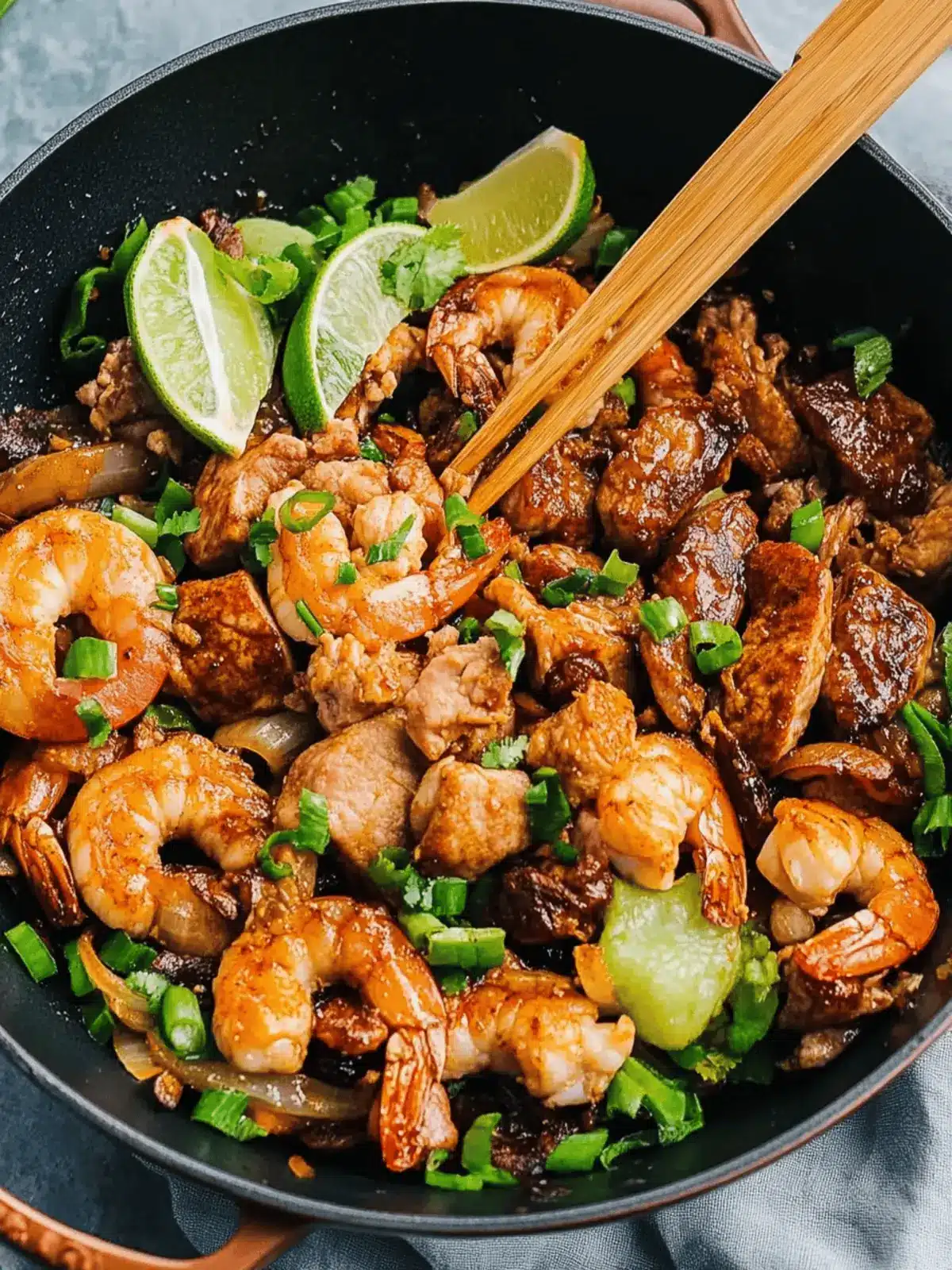 Asian Surf And Turf: Quick Shrimp and Steak Stir Fry Delight Asian Surf And Turf