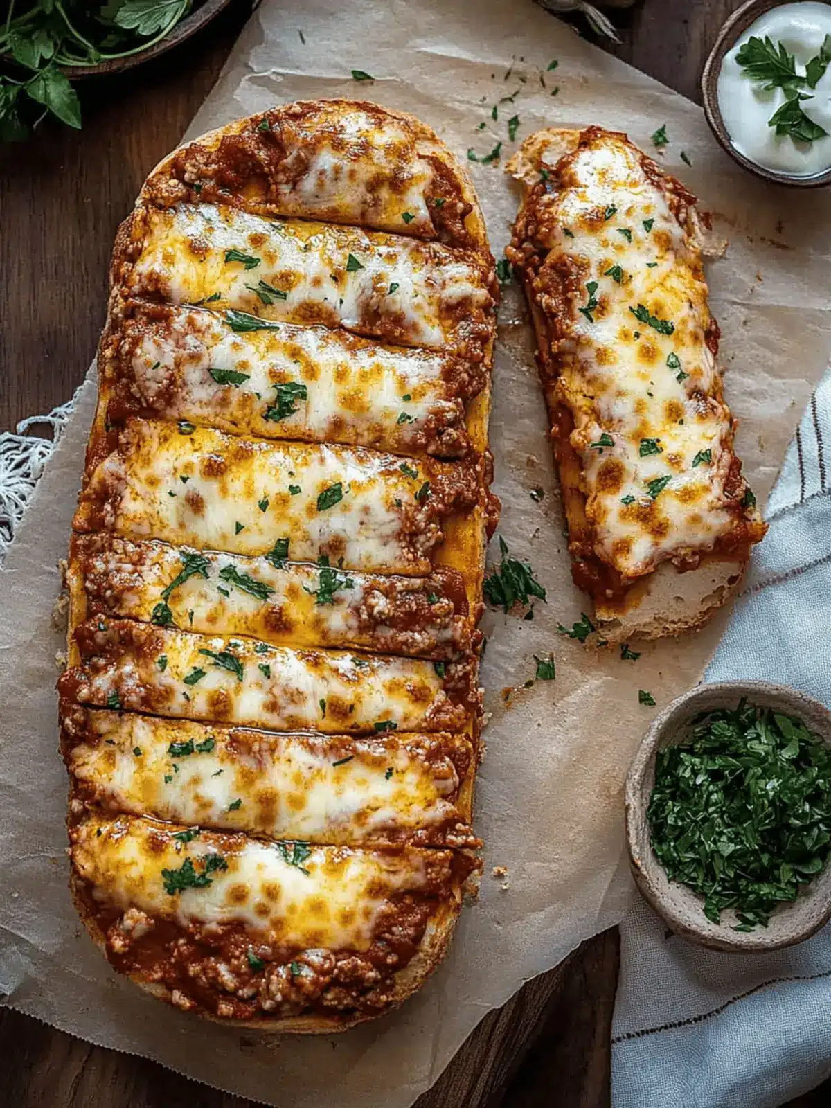 Lasagna Garlic Bread