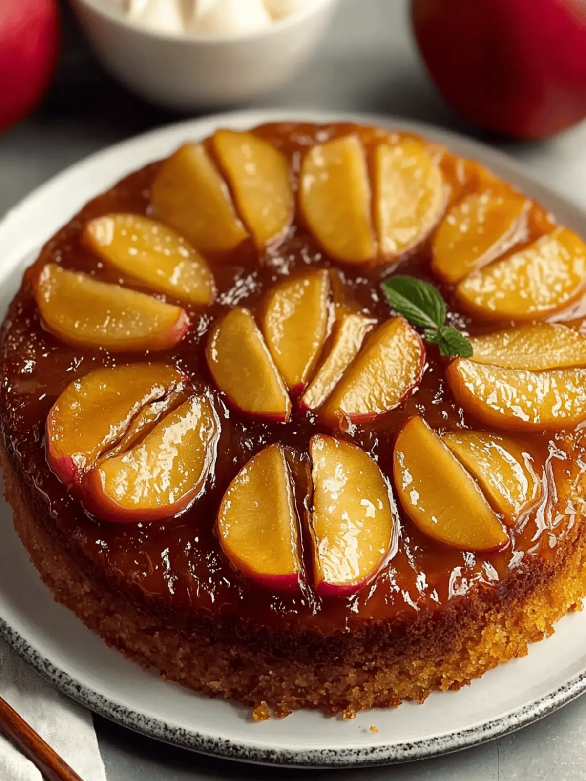 Deliciously Sweet Caramel Apple Upside Down Cake Recipe Caramel Apple Upside Down Cake