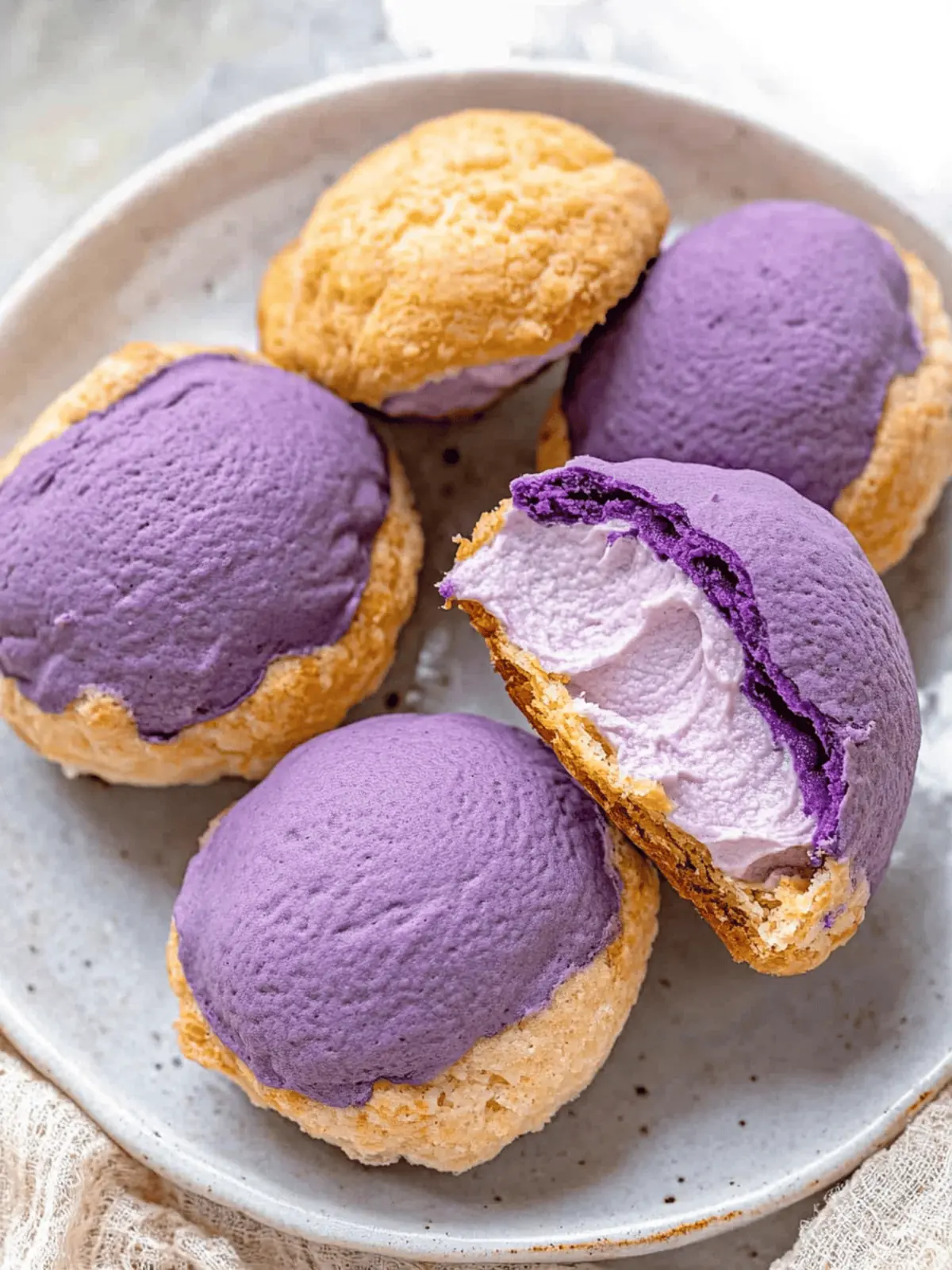 Ube Cream Puffs
