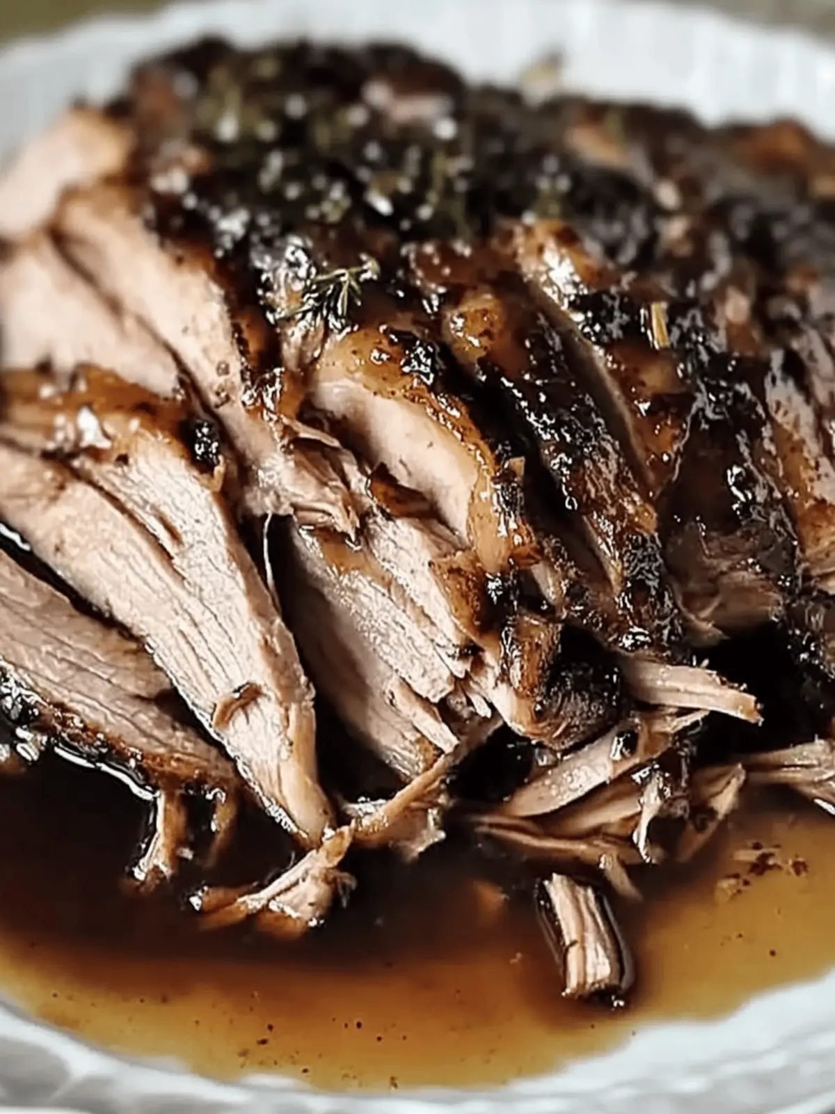 Slow Cooker Balsamic Brown Sugar Pork Roast