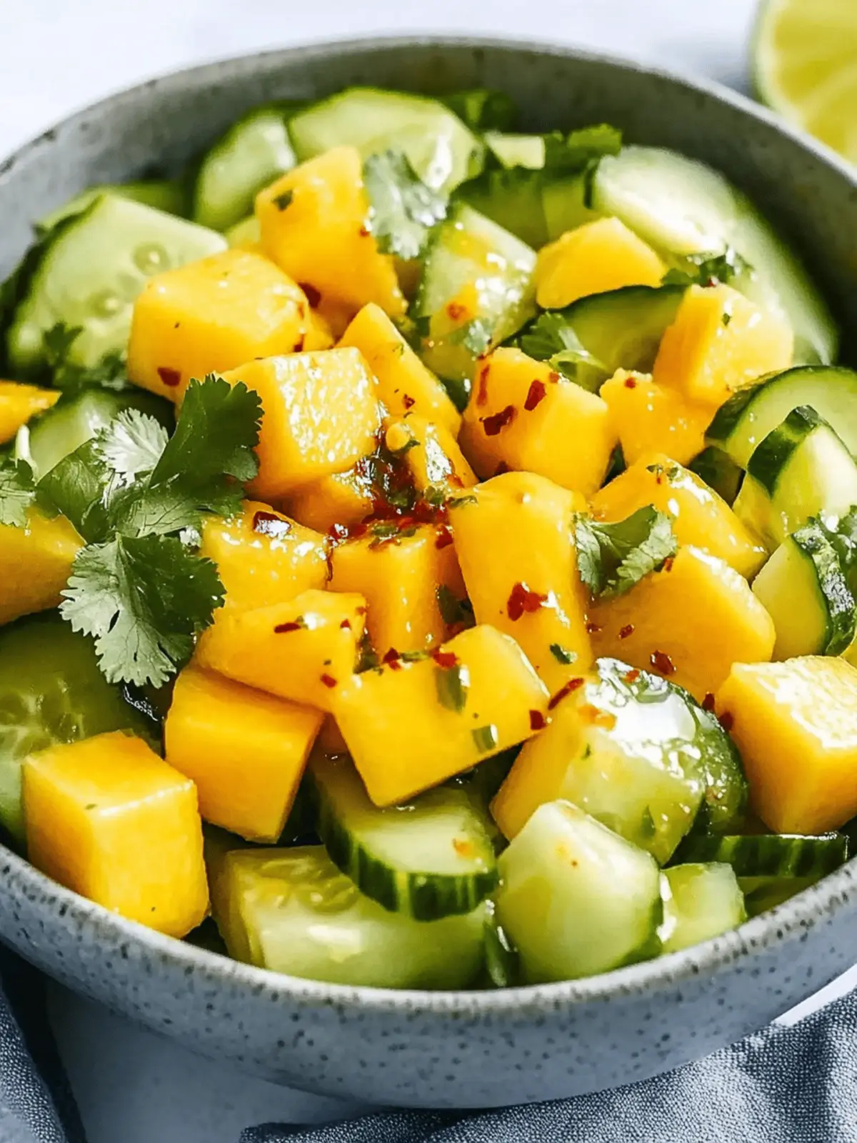 Cucumber Mango Chili Salad