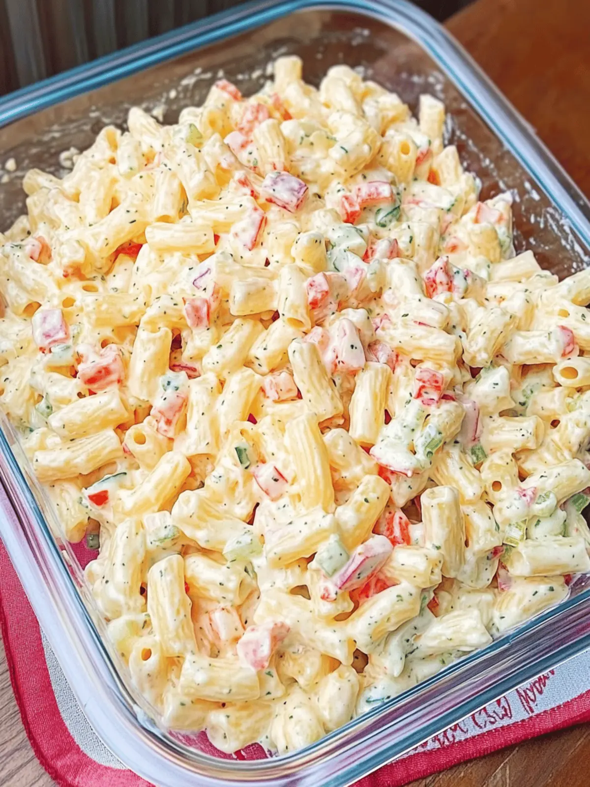 Cheddar Sour Cream Macaroni Salad
