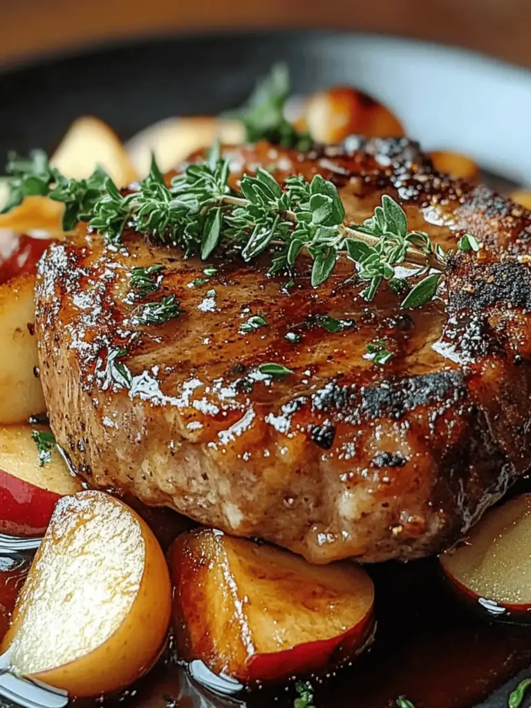 Maple Drizzle Apple Bliss Pork Chops