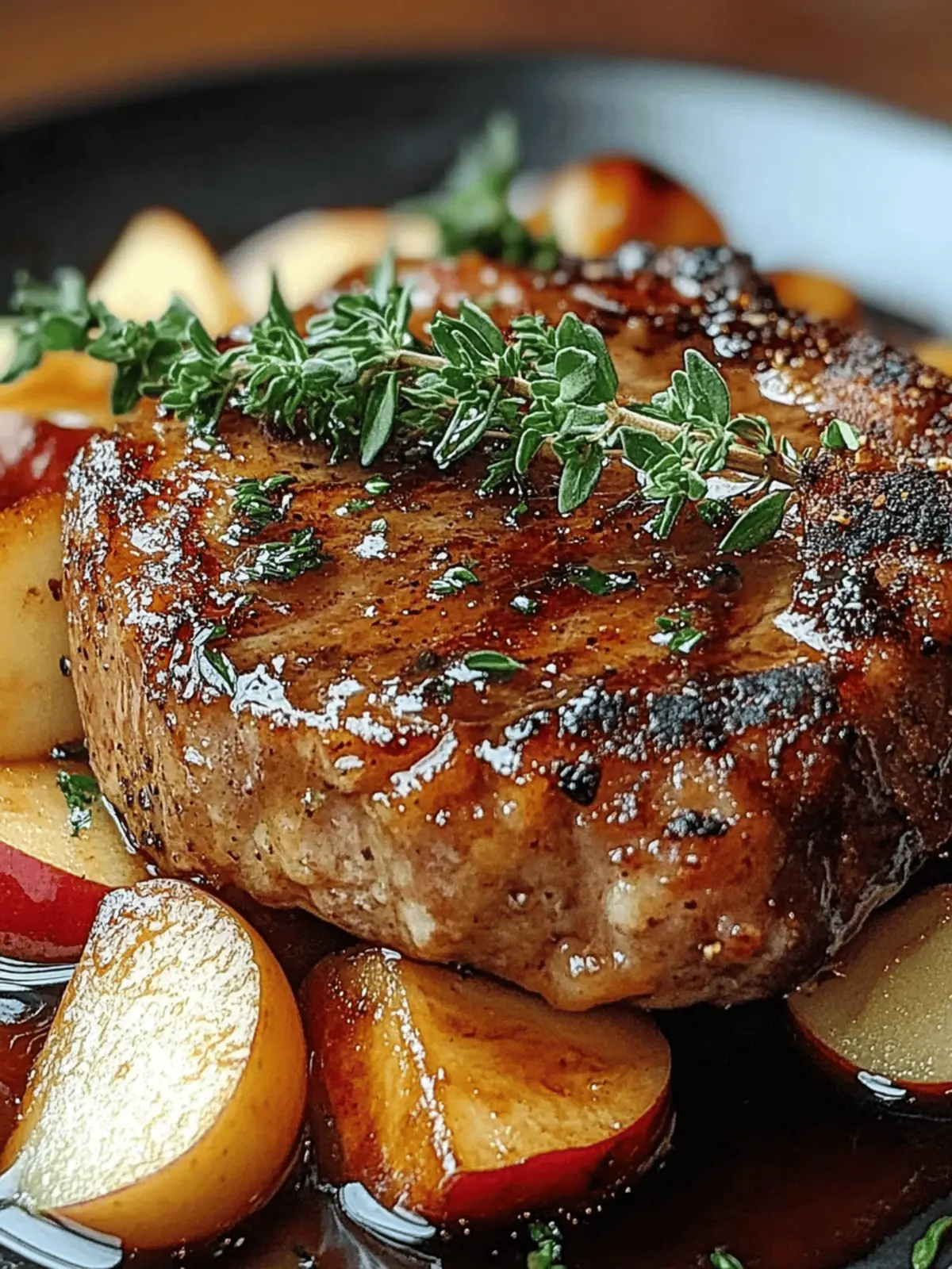Maple Drizzle Apple Bliss Pork Chops
