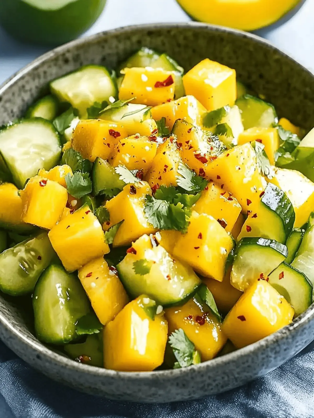 Cucumber Mango Chili Salad
