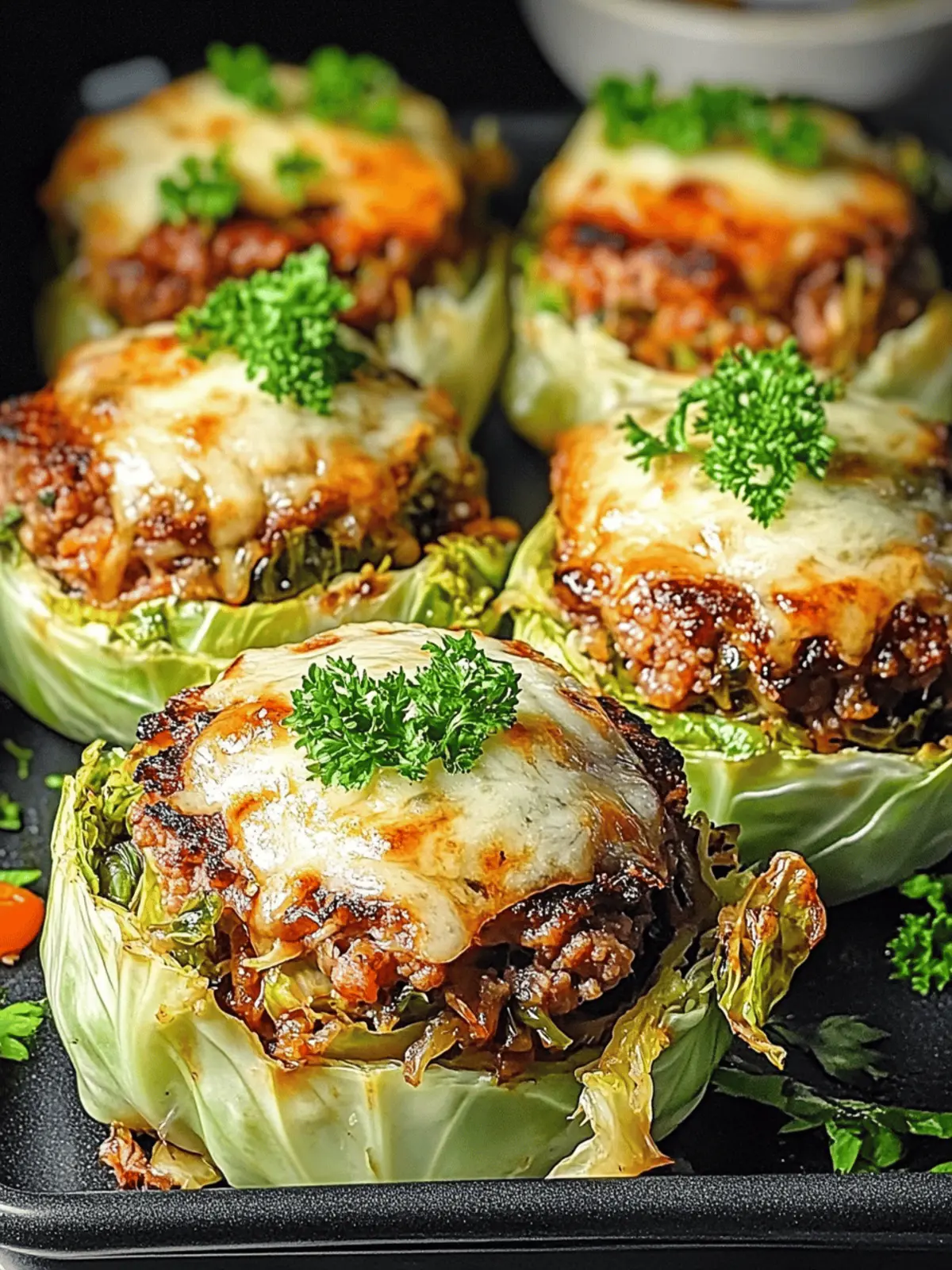 Oven-Baked Cabbage Burgers