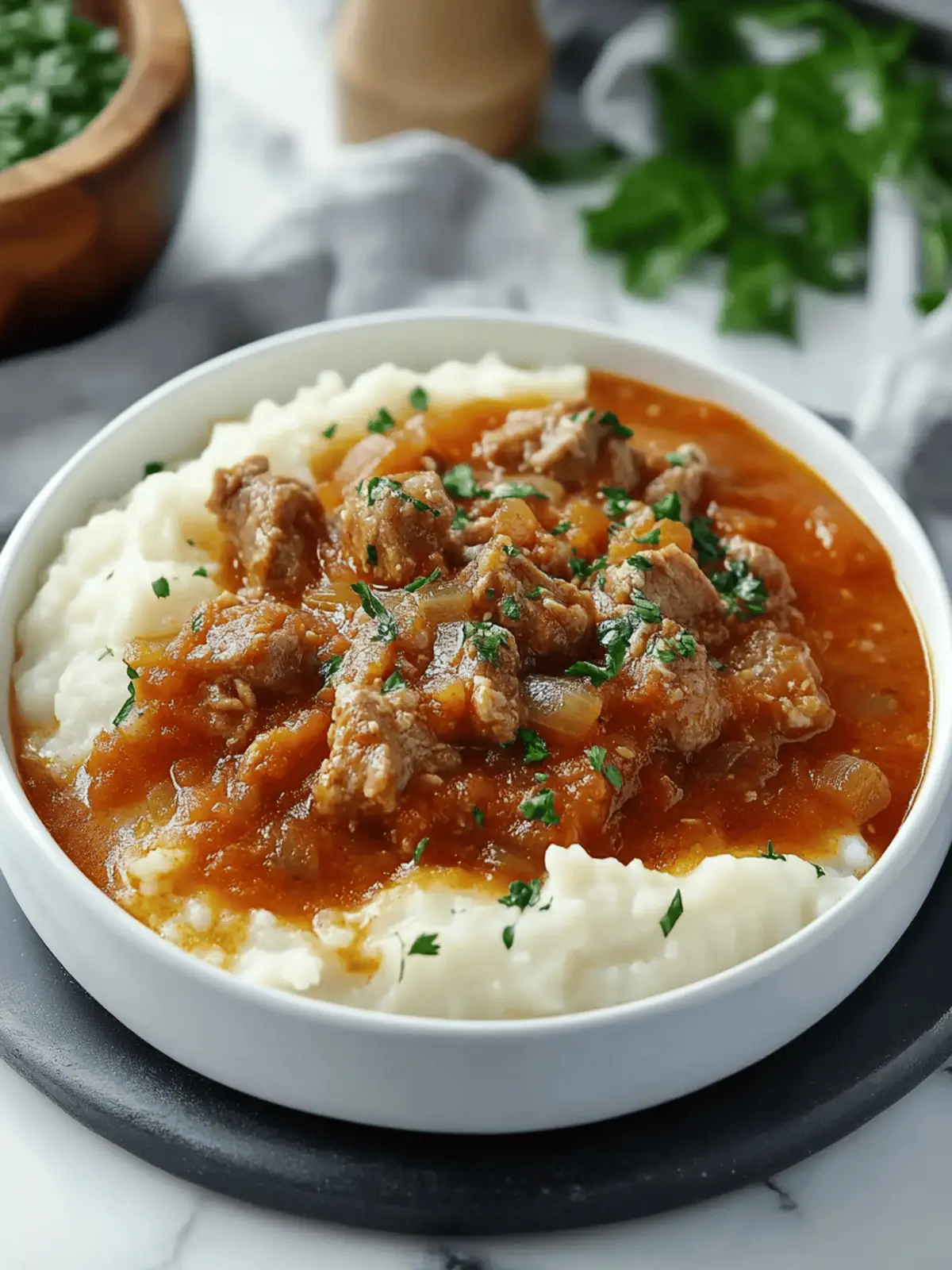 Savor Ukrainian Pork Stew with Creamy Mashed Potatoes Ukrainian Pork Stew