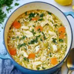 Mediterranean Lemon Chicken Orzo Soup