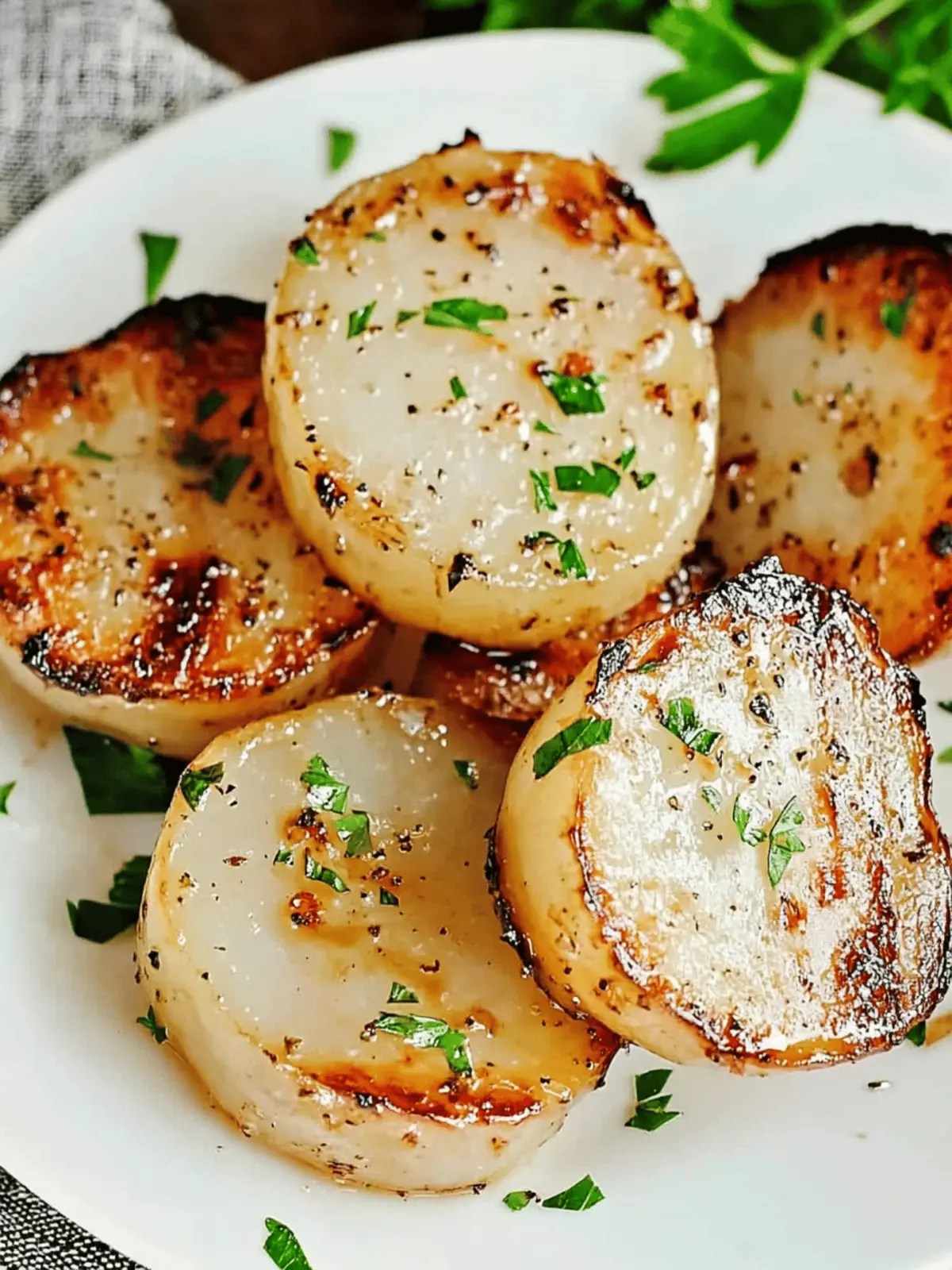 Garlic Ranch Roasted Turnips