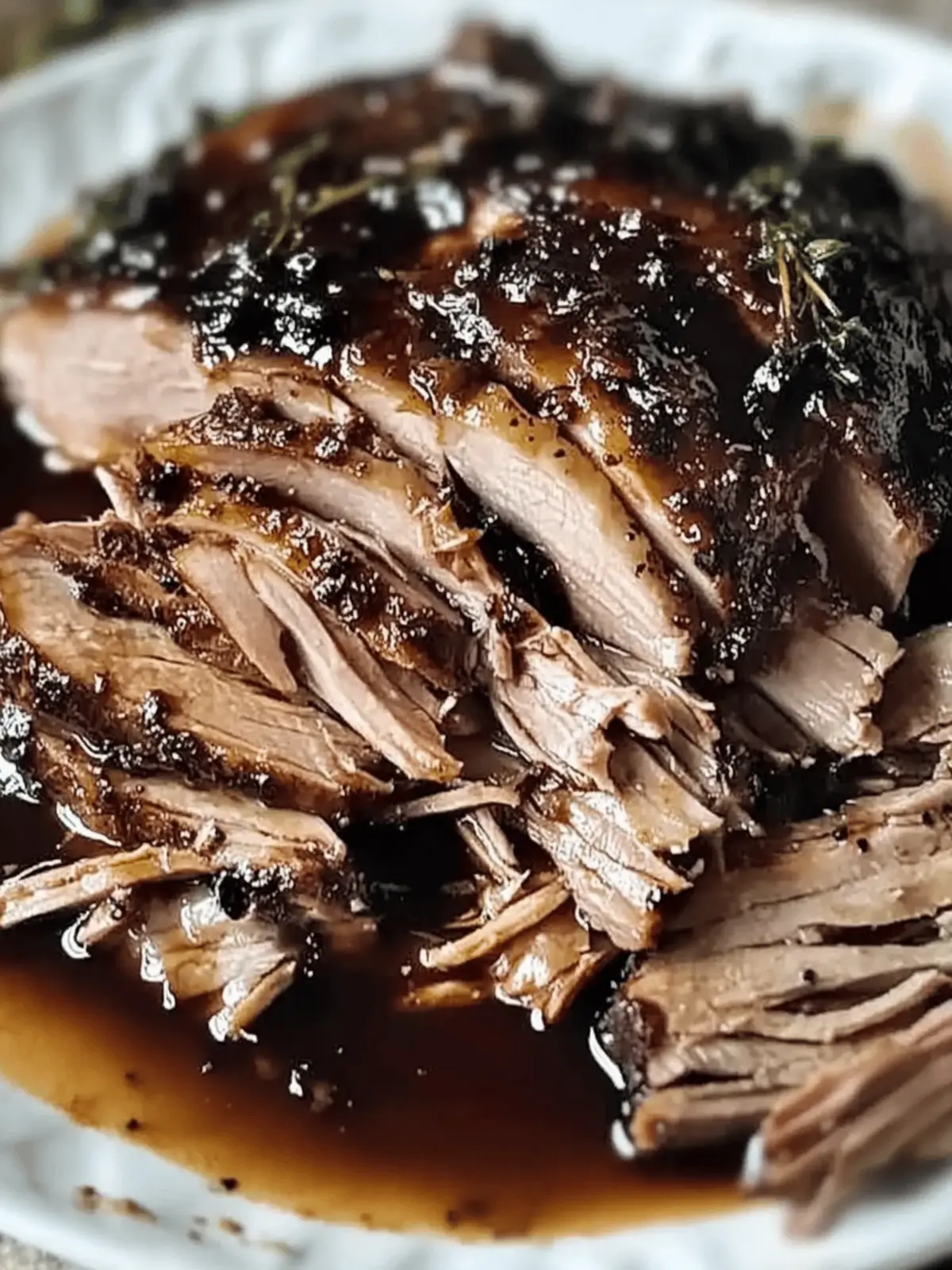 Slow Cooker Balsamic Brown Sugar Pork Roast