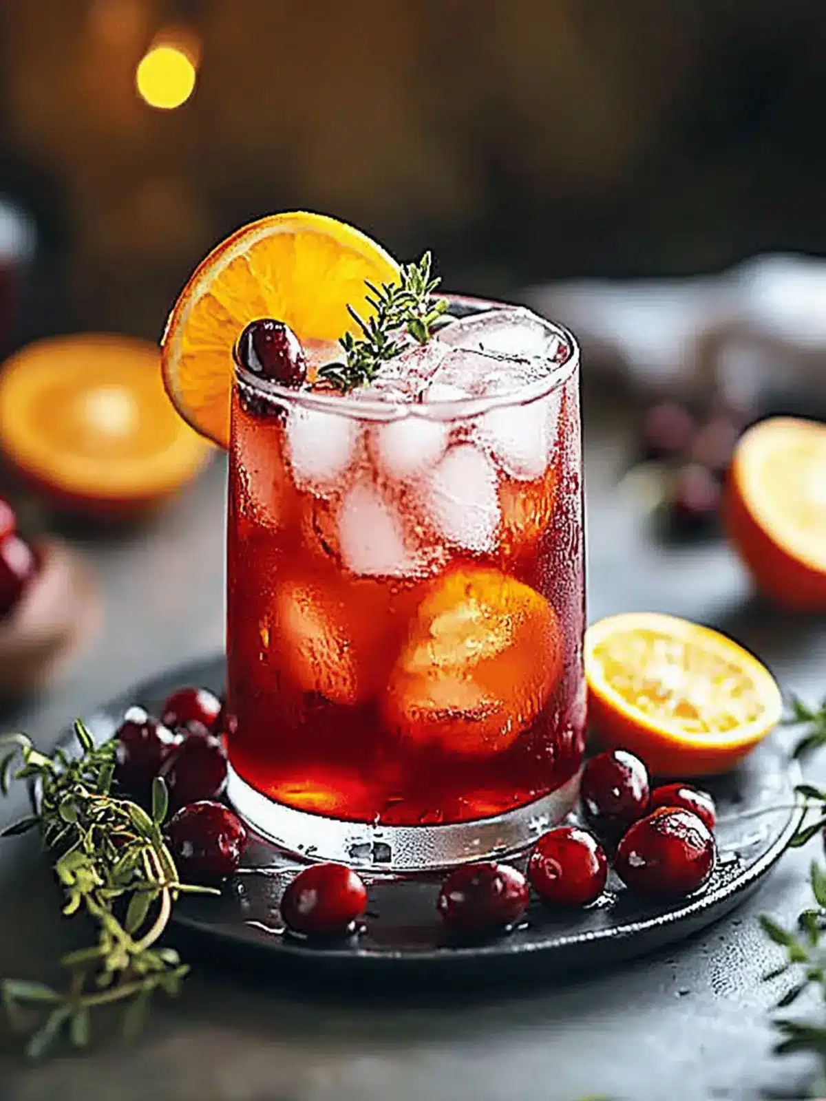 Iced Cranberry Orange Green Tea