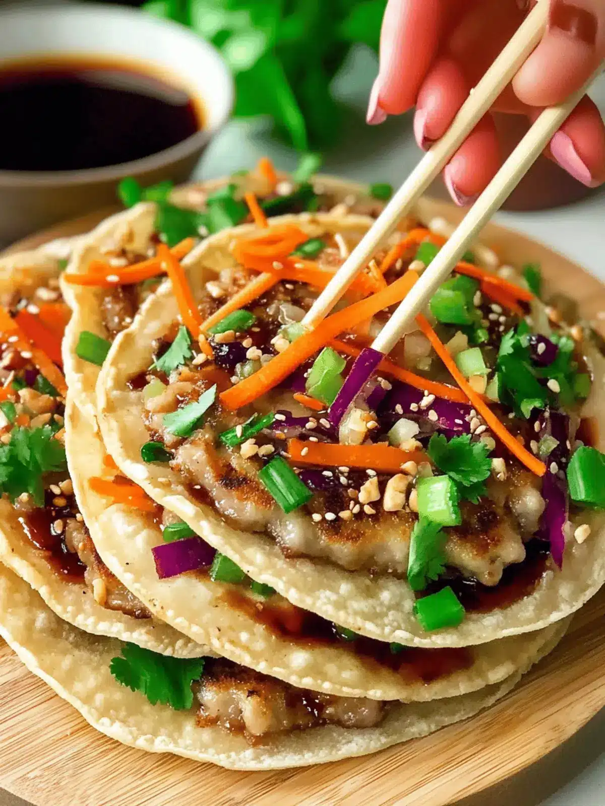 Smash Dumpling Tacos