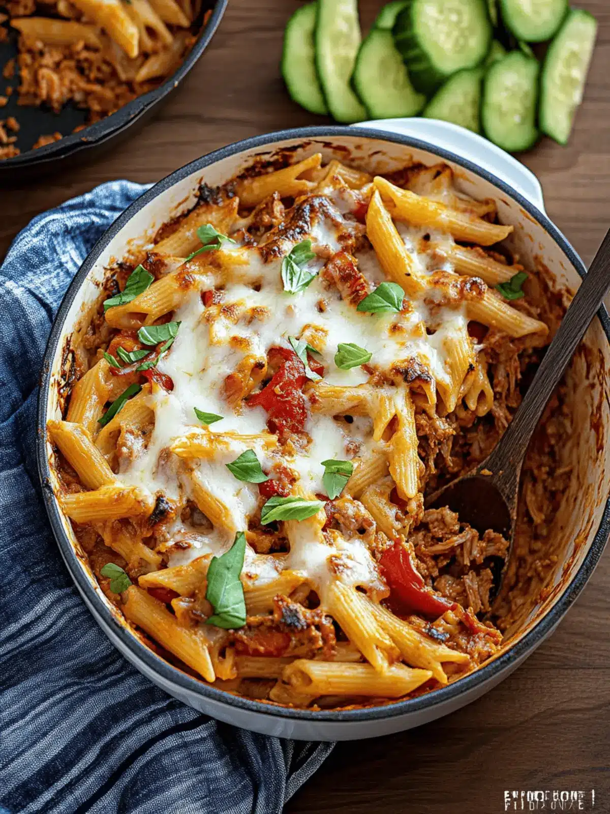 Pulled Pork Pasta Bake