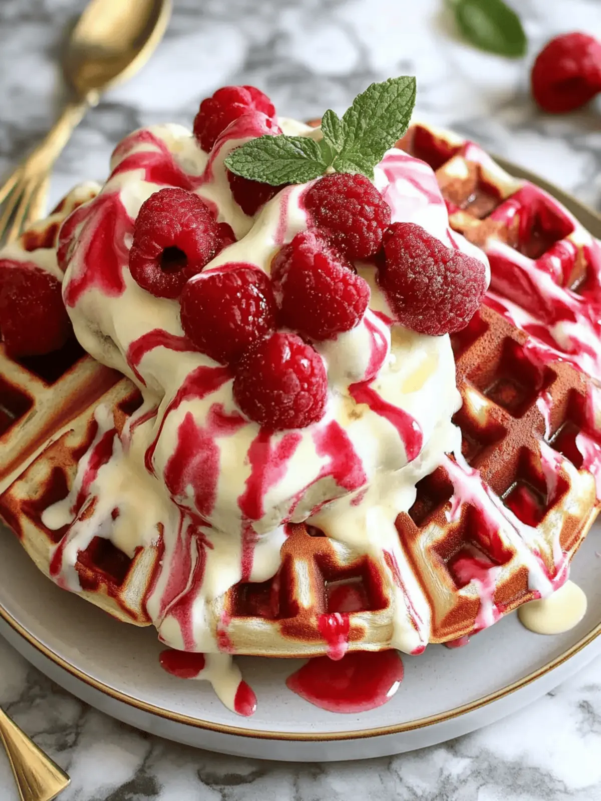 Red Velvet Marble Waffles