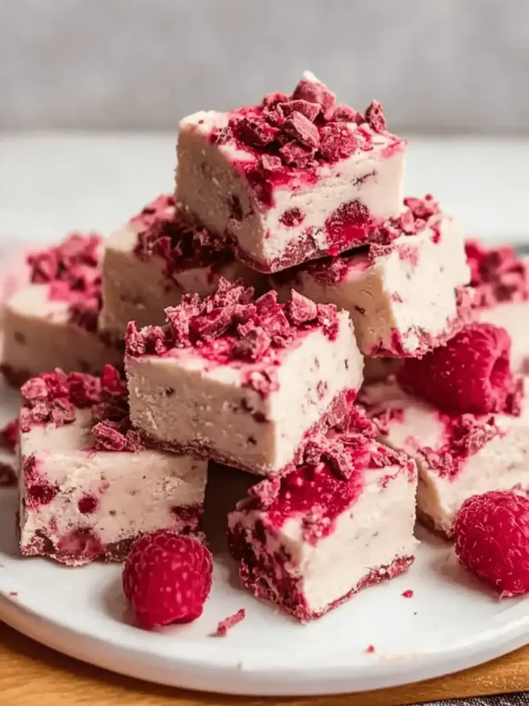 Raspberry White Chocolate Fudge