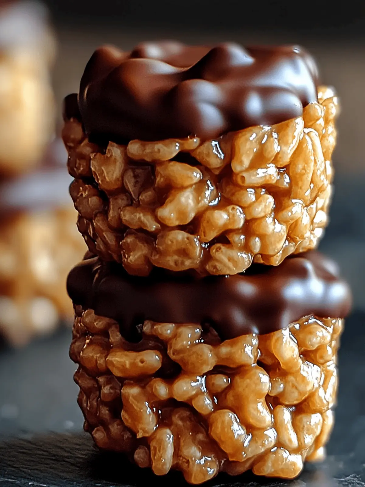 Chocolate Peanut Butter Rice Krispie Cups