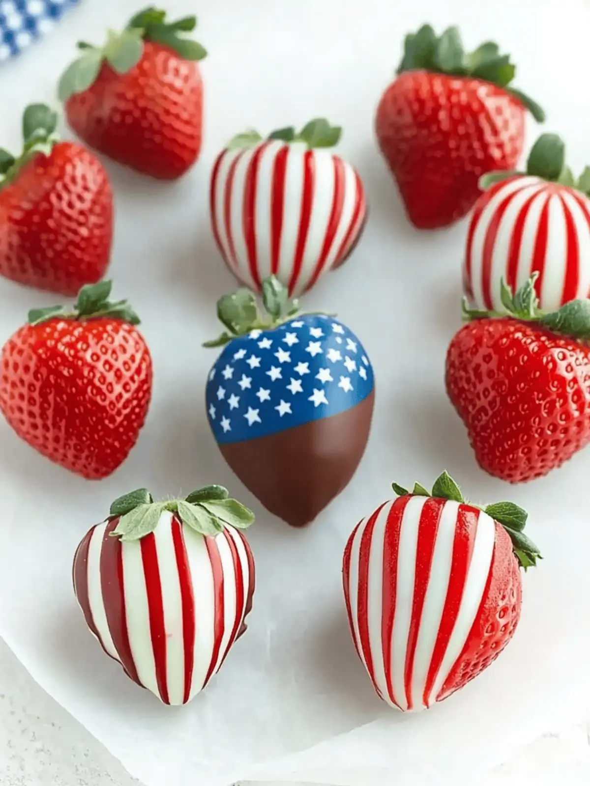 Patriotic Chocolate-Covered Strawberries