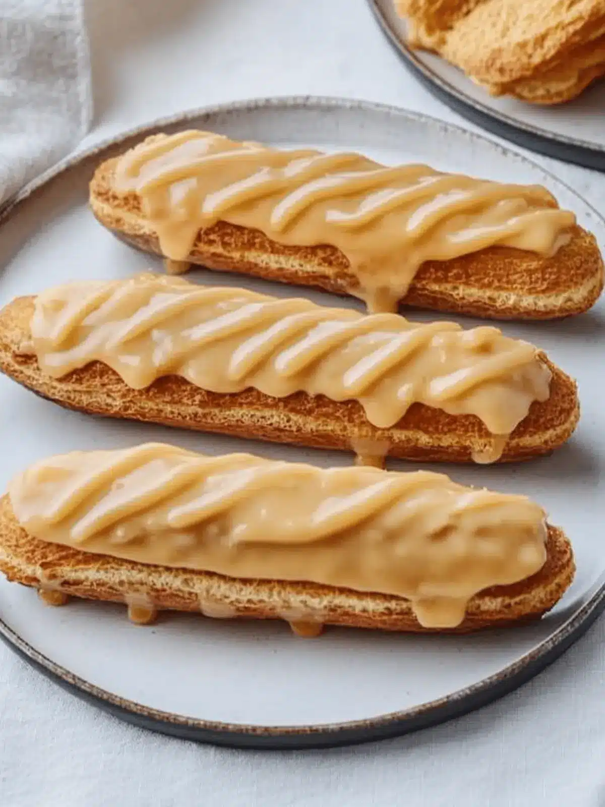 Salted Caramel Pumpkin Eclairs