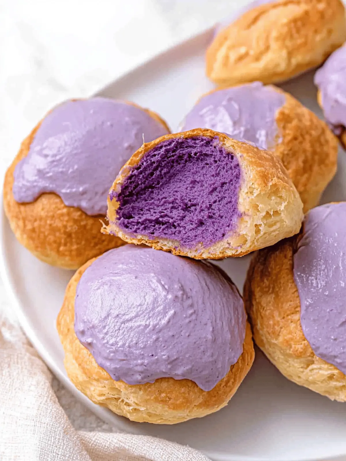 Ube Cream Puffs