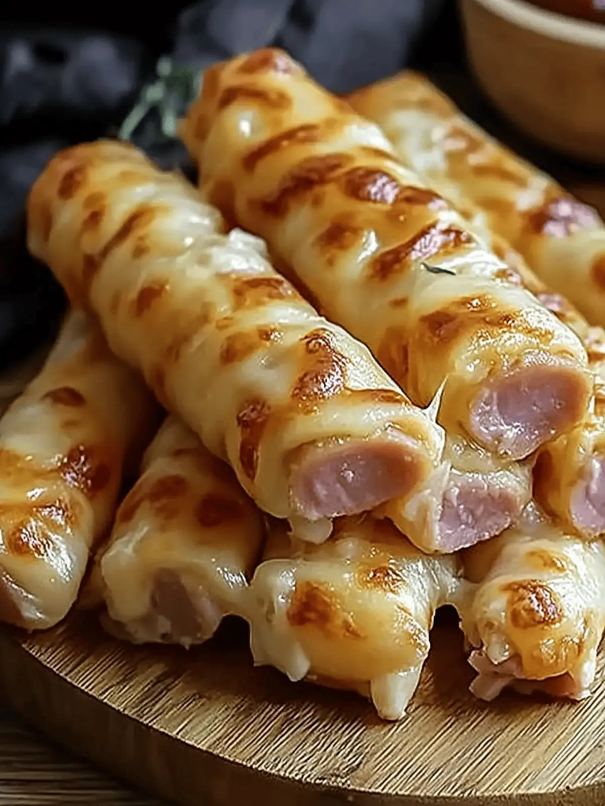 Cheesy Ham and Cheese Sticks