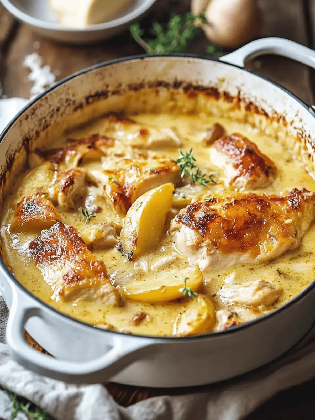 French Chicken Casserole a la Normande