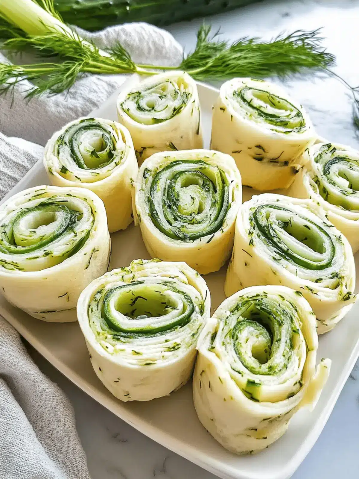 Delicious Cucumber Dill Pinwheels for Effortless Entertaining Cucumber Dill Pinwheels