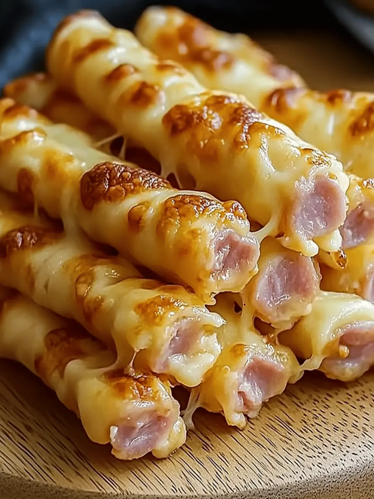 Cheesy Ham and Cheese Sticks