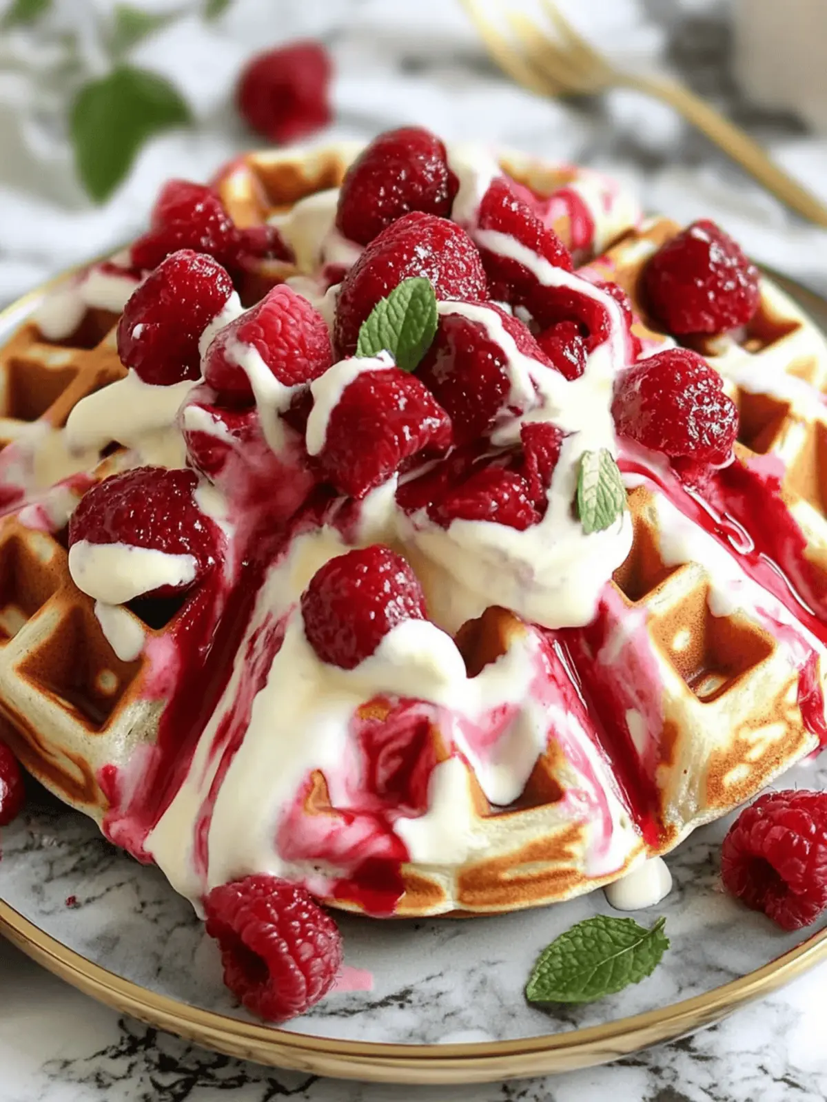 Red Velvet Marble Waffles