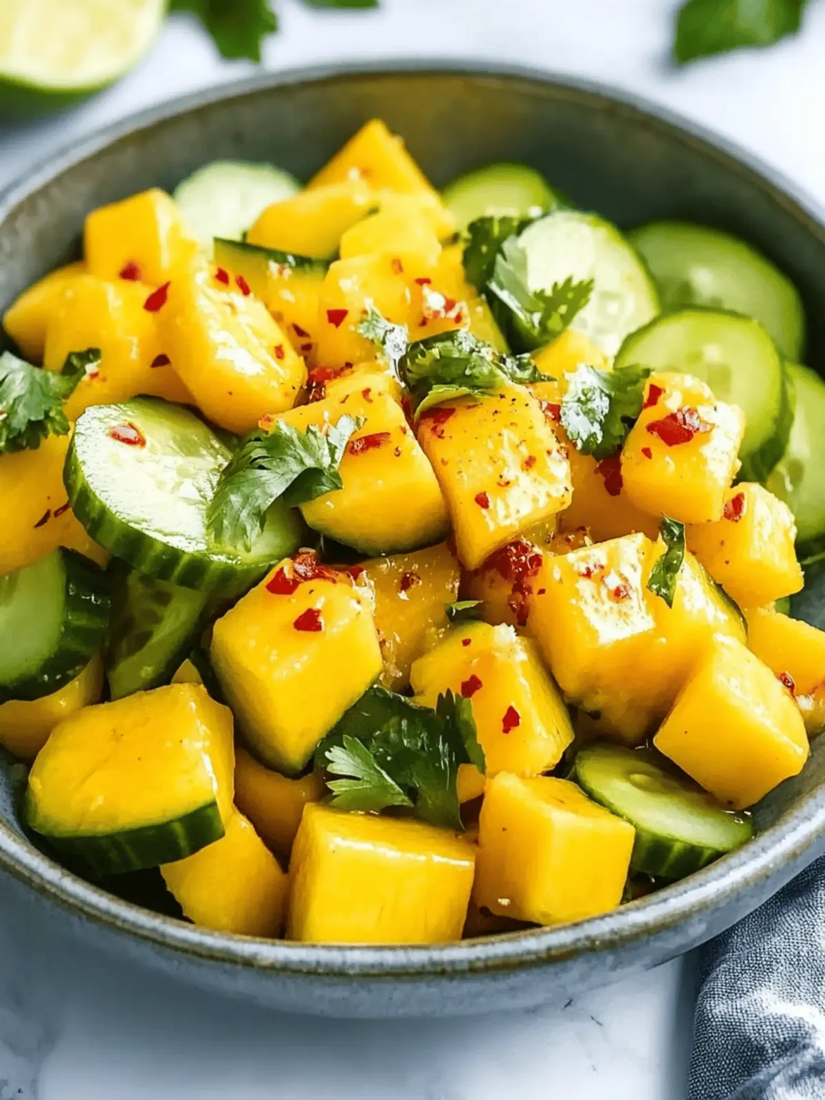 Cucumber Mango Chili Salad