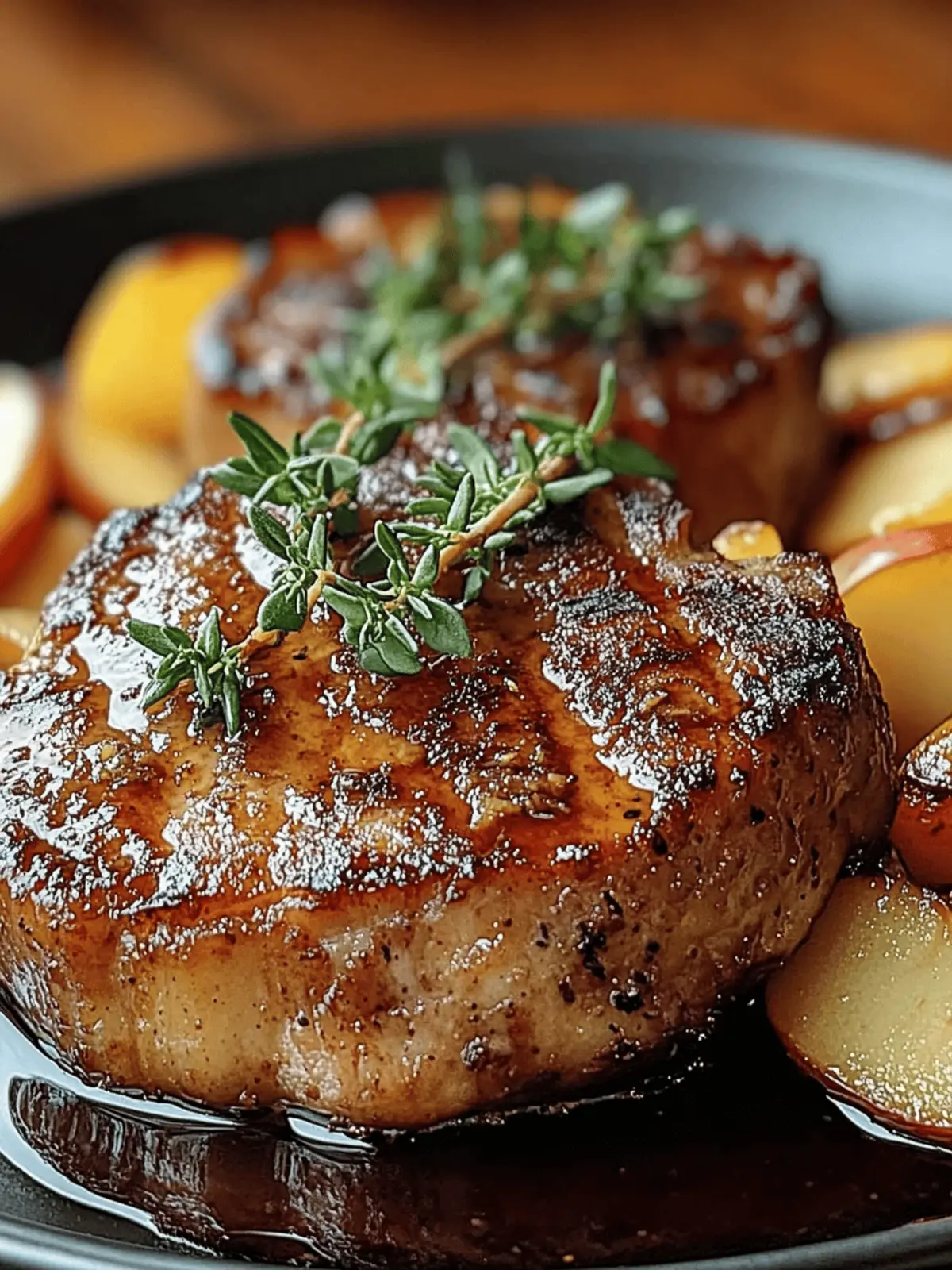 Maple Drizzle Apple Bliss Pork Chops