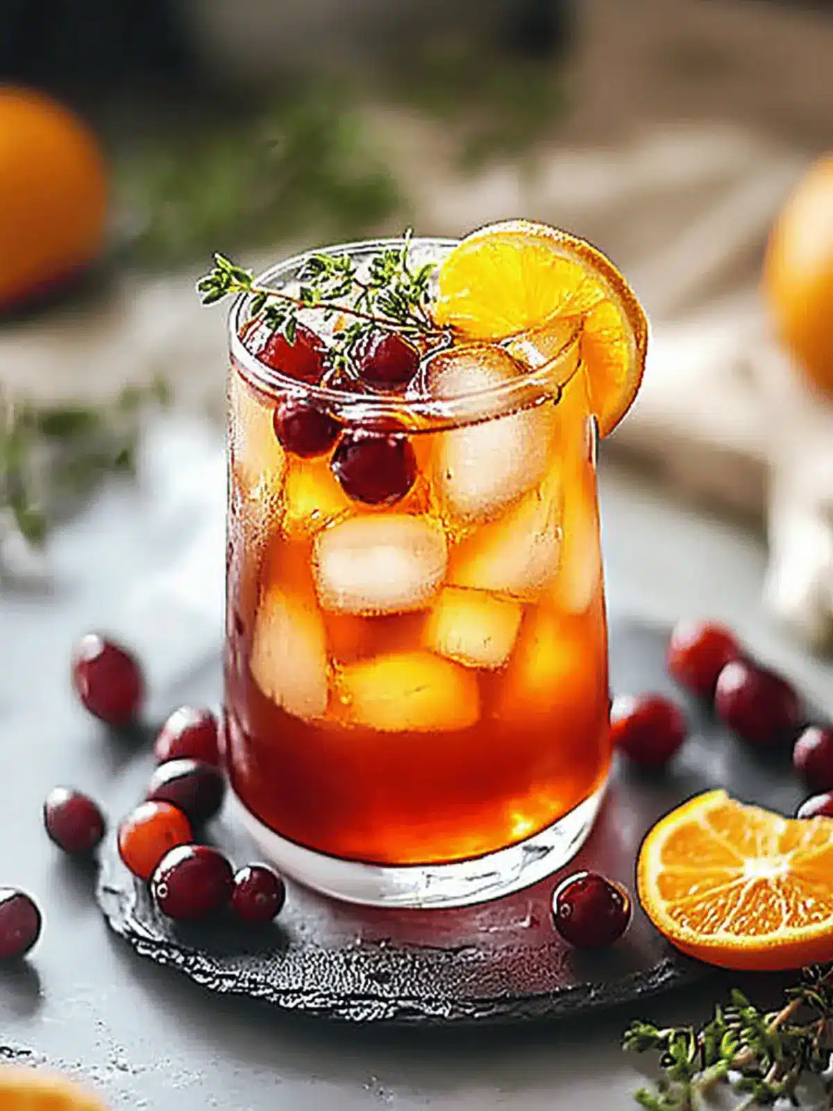 Iced Cranberry Orange Green Tea