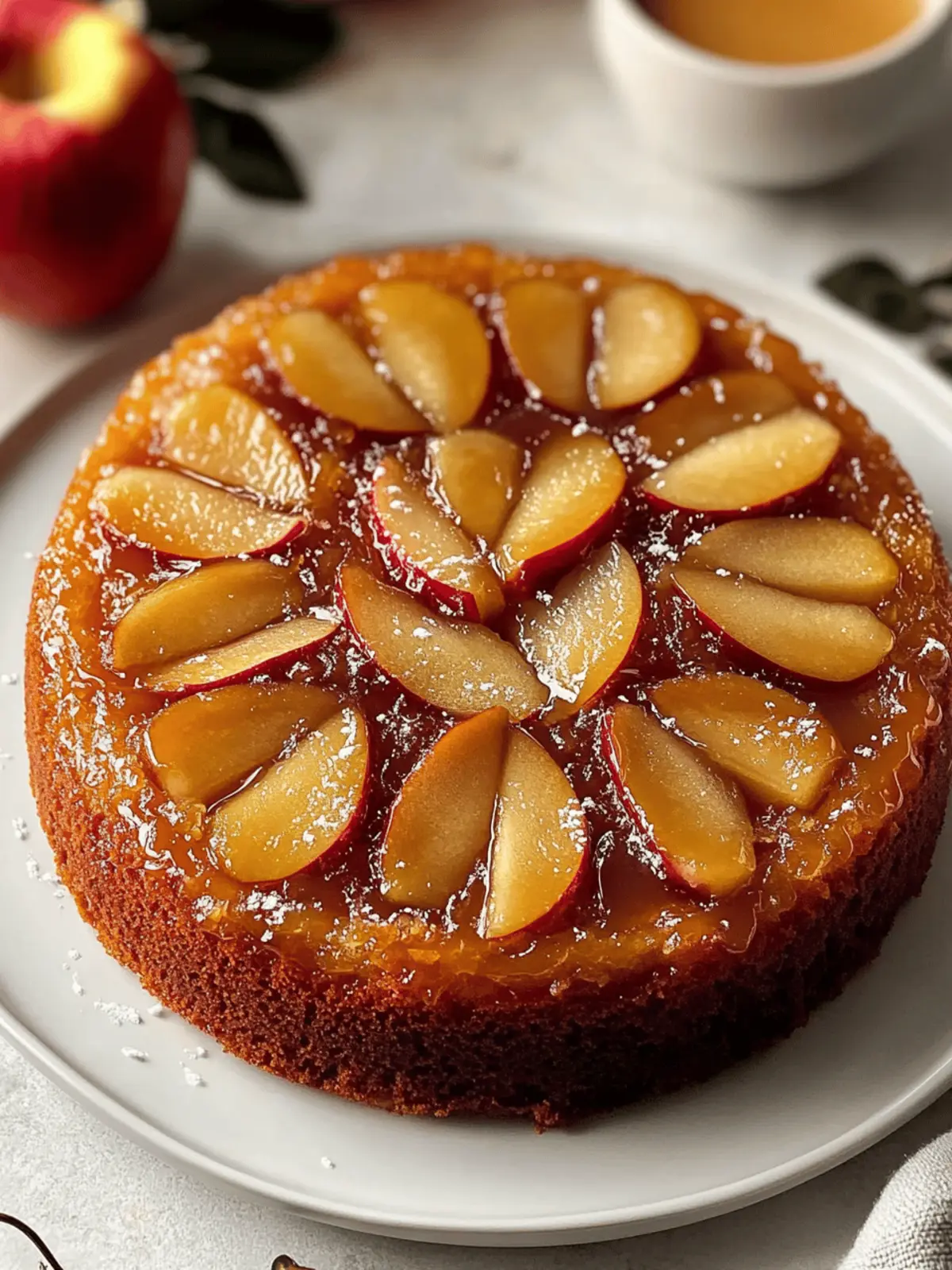 Deliciously Sweet Caramel Apple Upside Down Cake Recipe Caramel Apple Upside Down Cake