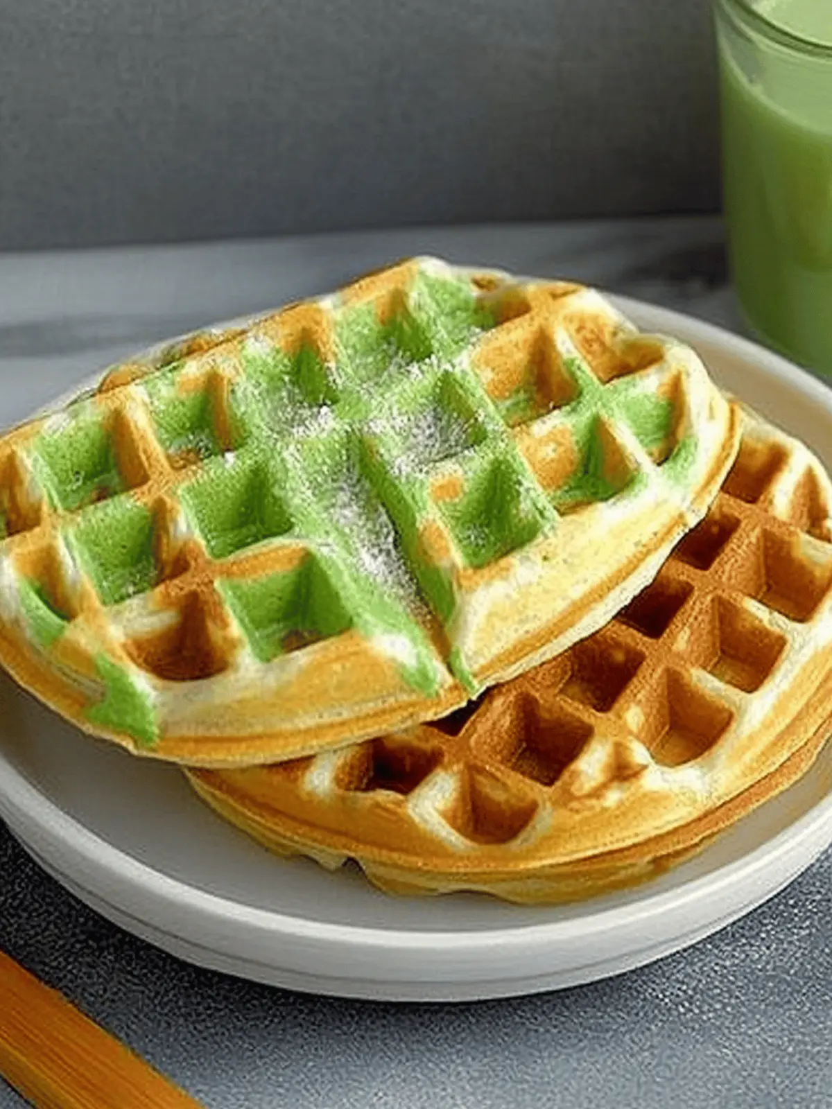 Deliciously Fluffy Pandan Waffles to Brighten Your Breakfast Pandan Waffles