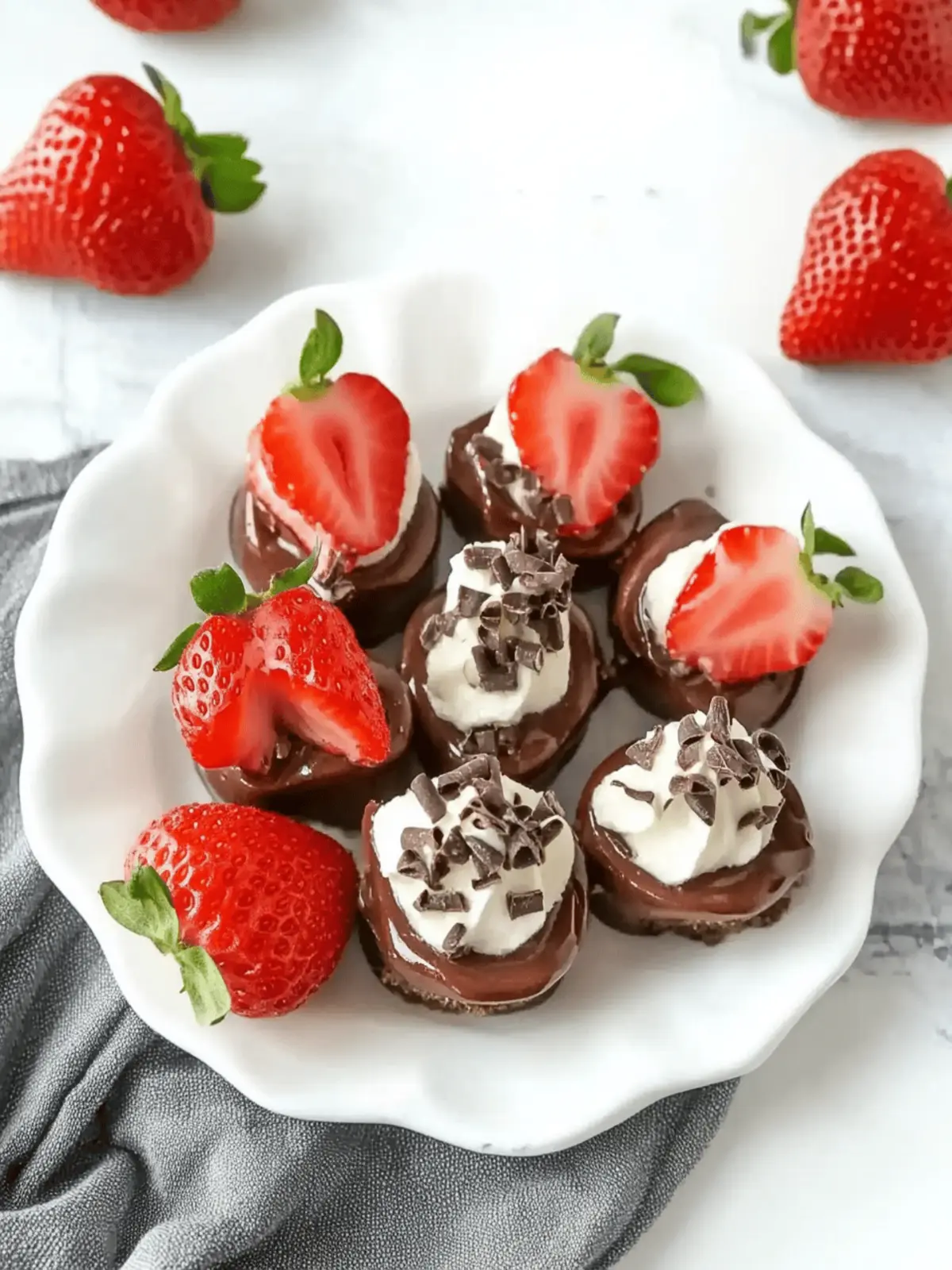 Chocolate Cheesecake Stuffed Strawberries