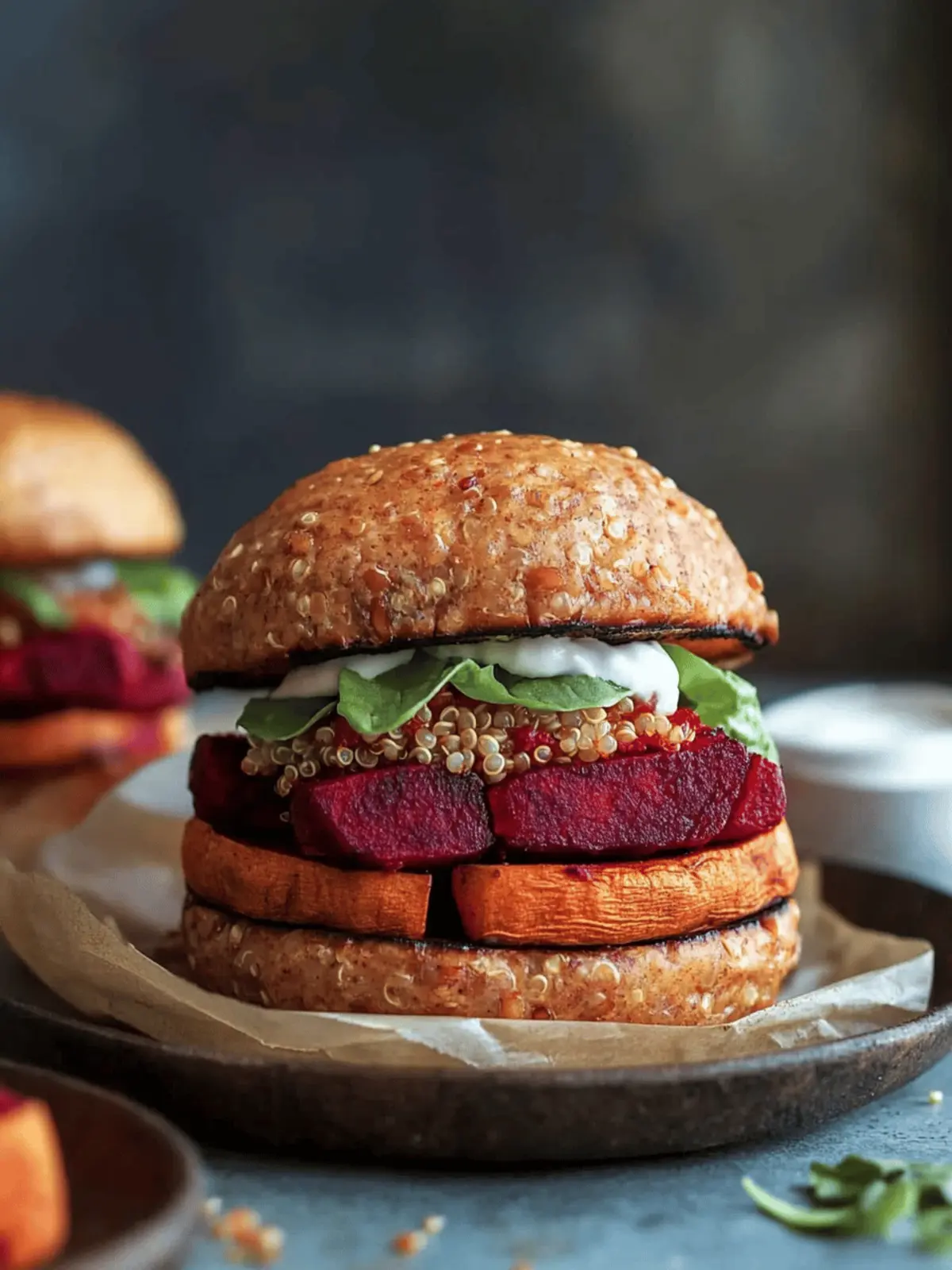 Savory Quinoa Sweet Potato Beet Burgers for a Flavor Boost Quinoa Sweet Potato Beet Burgers