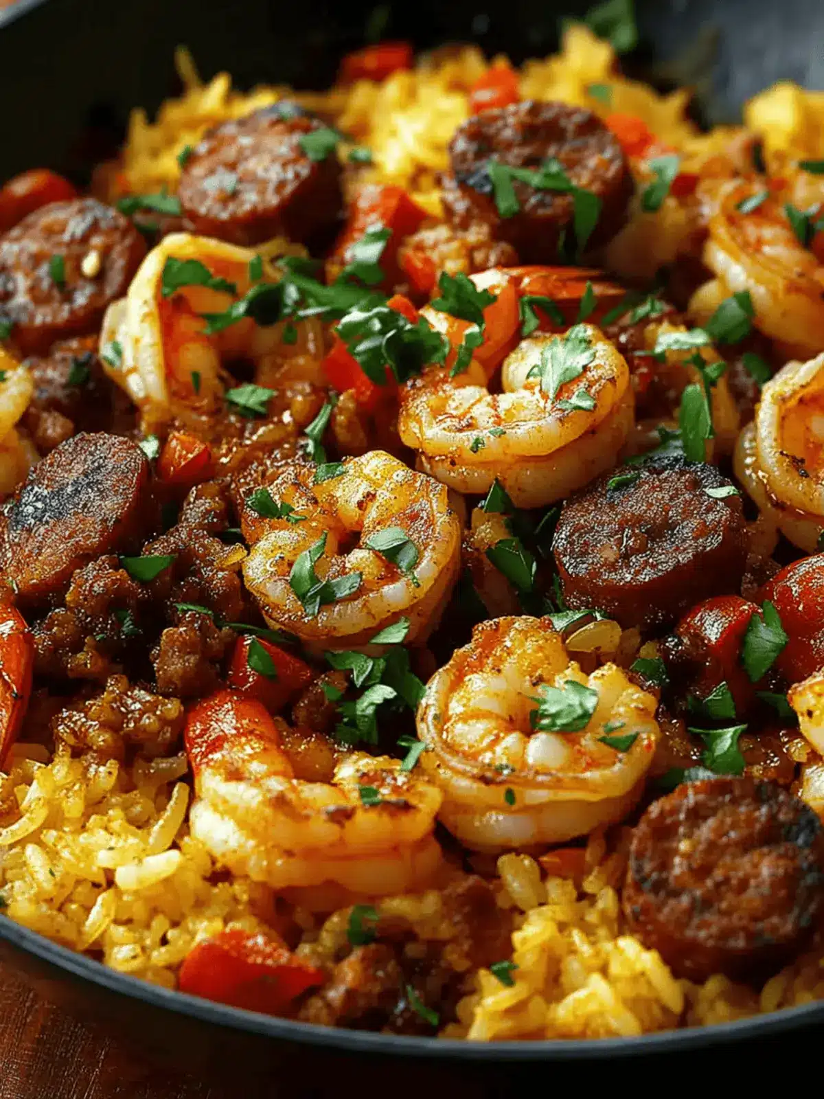 Cajun Dirty Rice with Juicy Shrimp & Sausage Bliss at Home Cajun Dirty Rice with Juicy Shrimp & Sausage