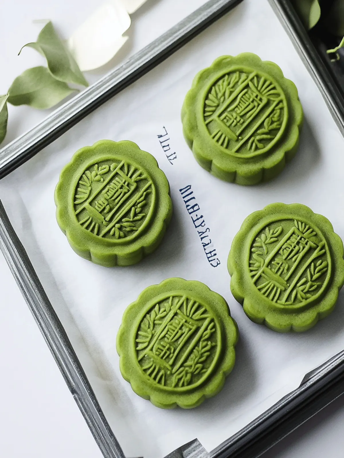 Matcha Ice Cream Mooncakes