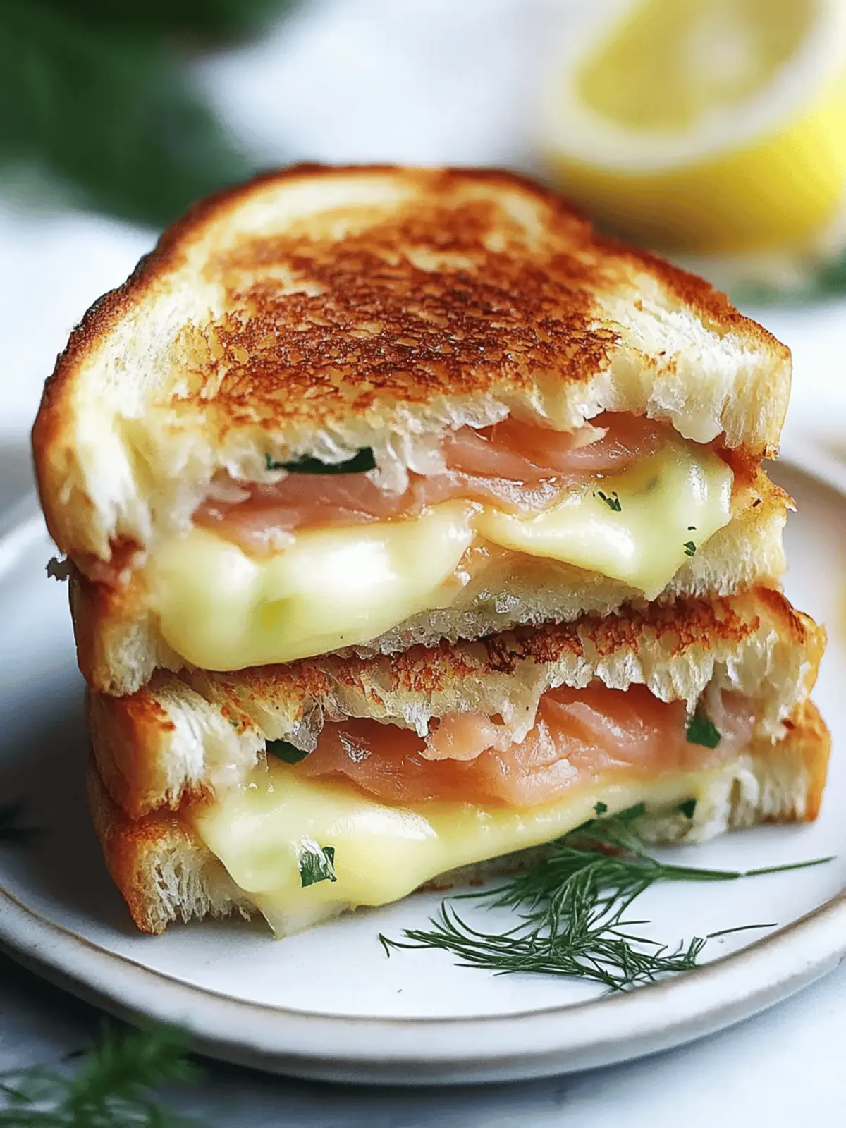 Creamy Smoked Salmon Grilled Cheese
