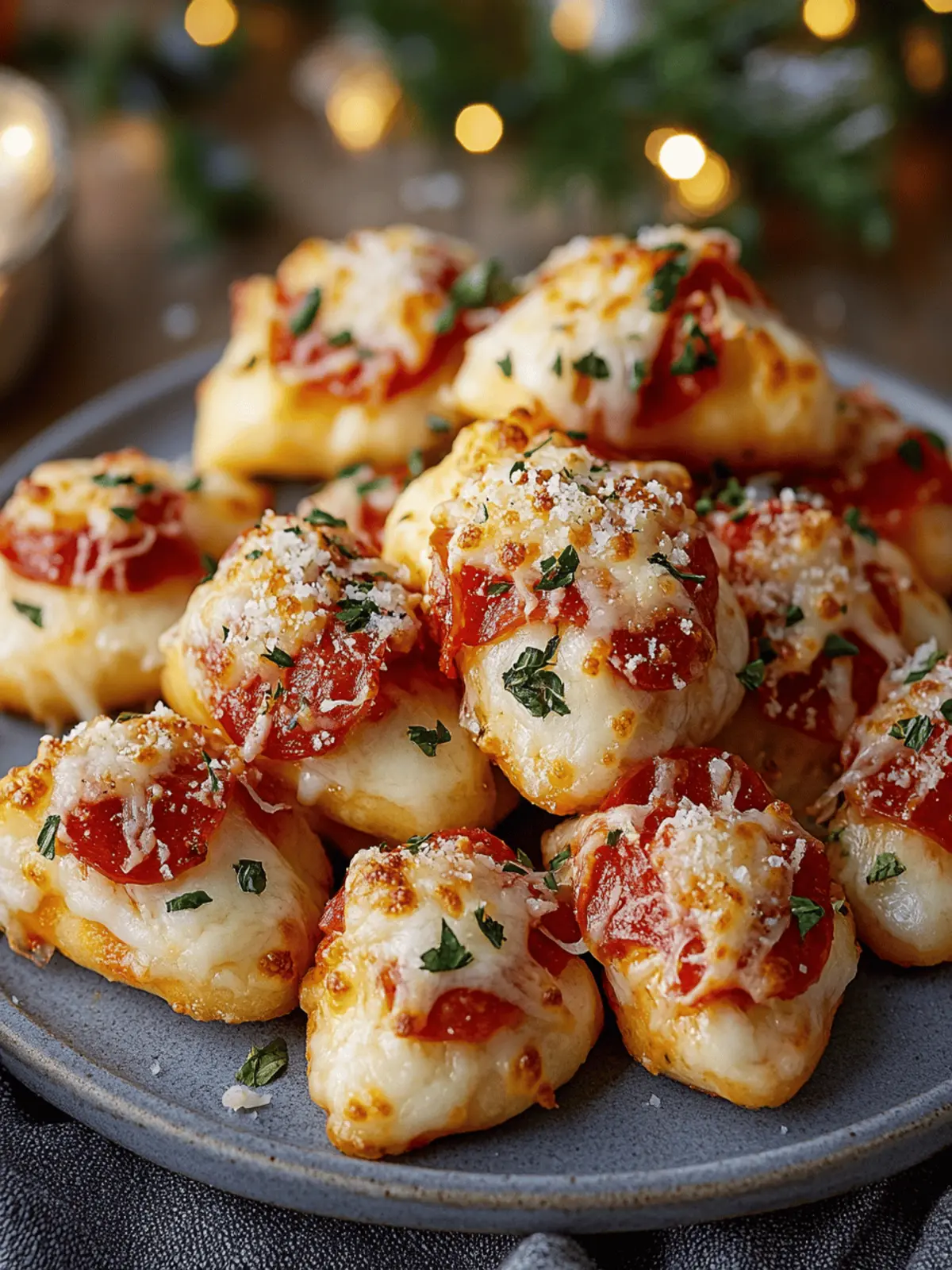 Deliciously Cheesy Christmas Pizza Bites for Holiday Snacking Christmas Pizza Bites