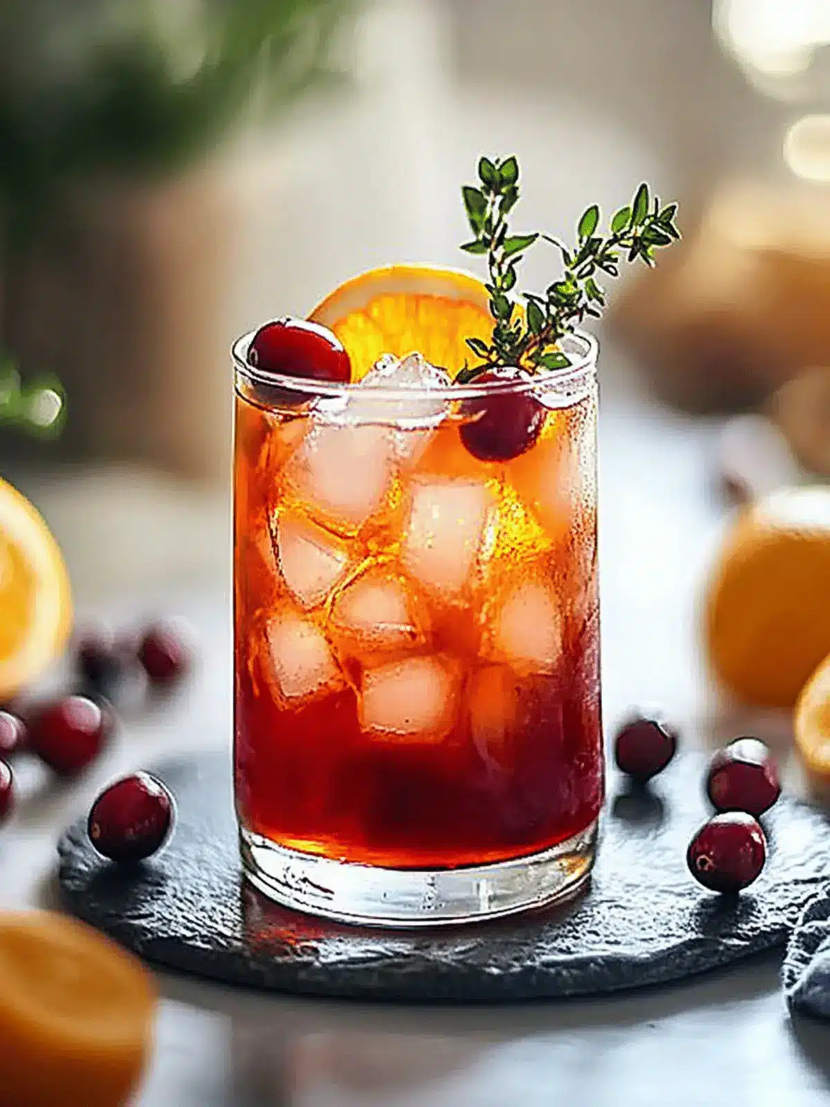Iced Cranberry Orange Green Tea