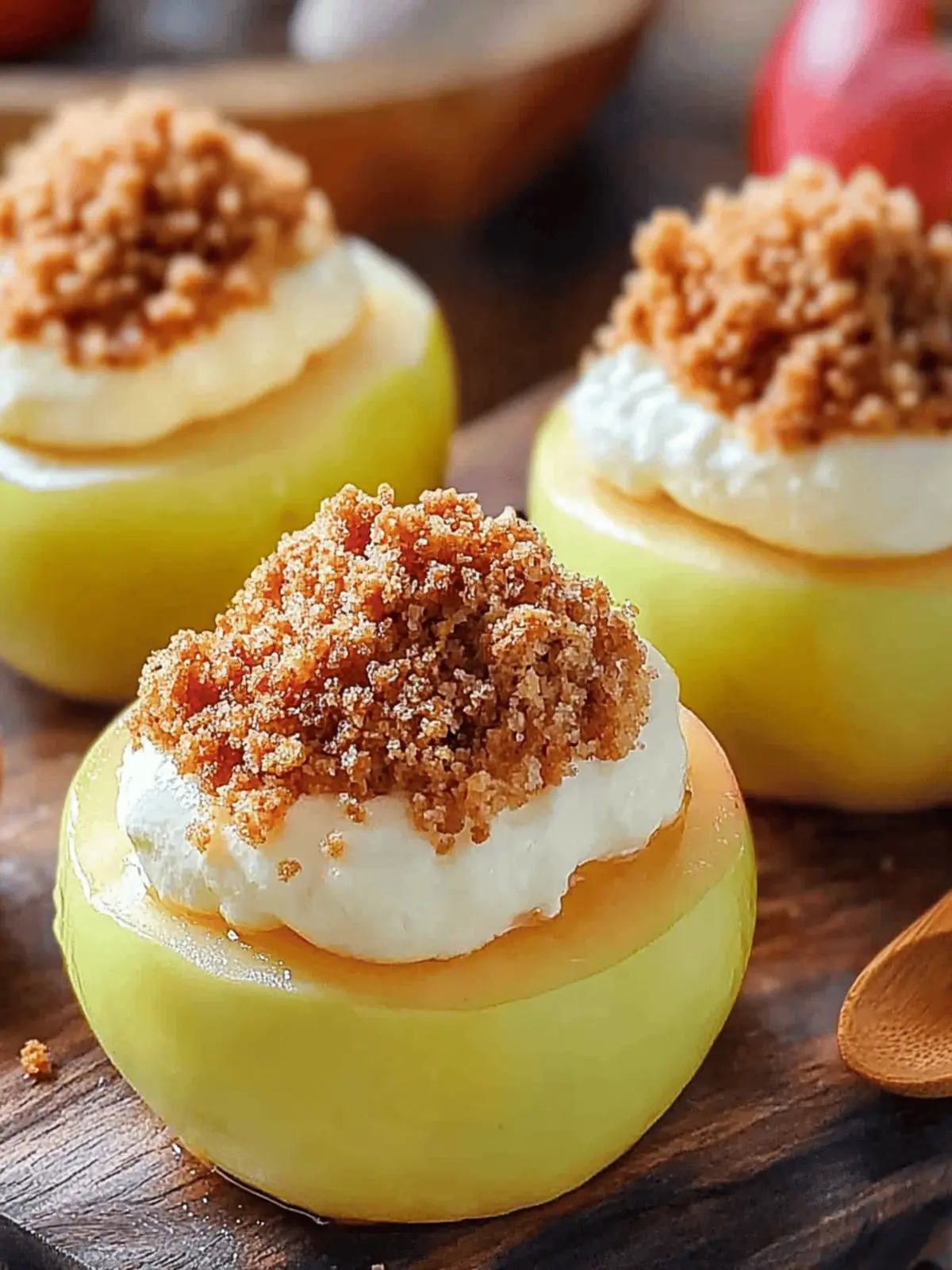 Cheesecake Stuffed Baked Apples