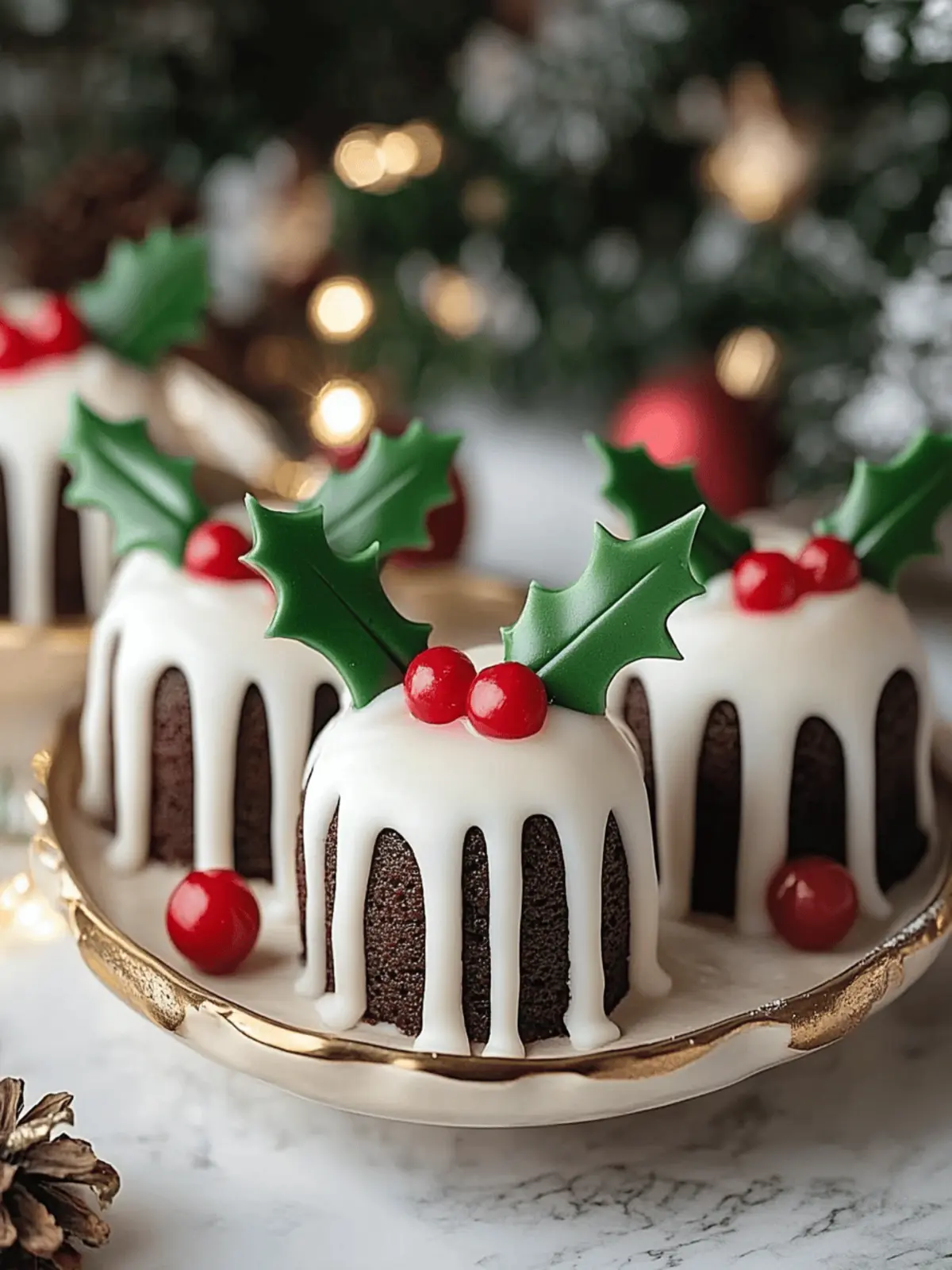 Christmas Pudding Cupcakes