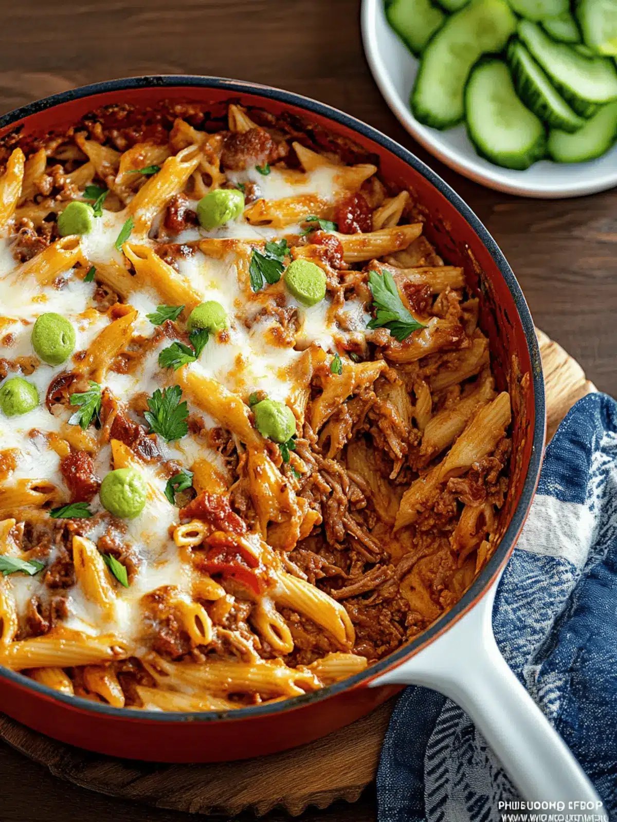 Pulled Pork Pasta Bake