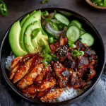 Spicy Korean BBQ Chicken Rice Bowl