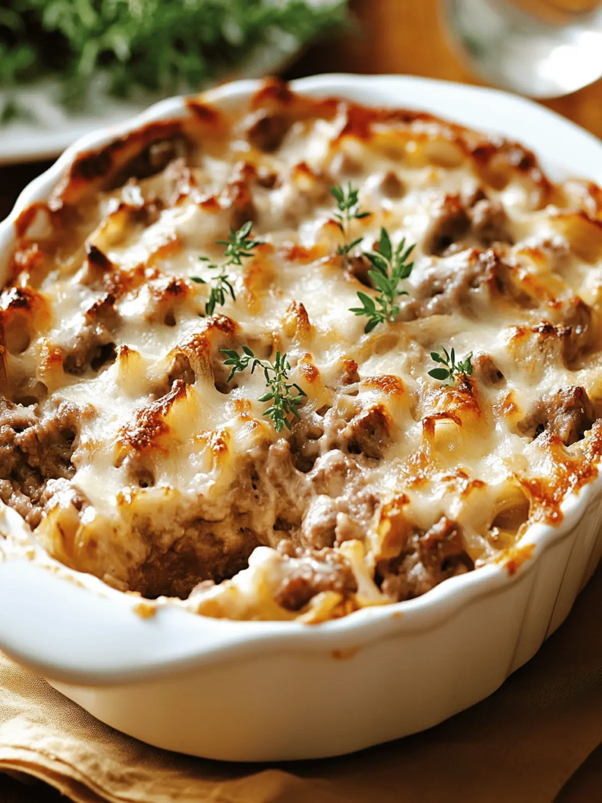 French Onion Beef Casserole