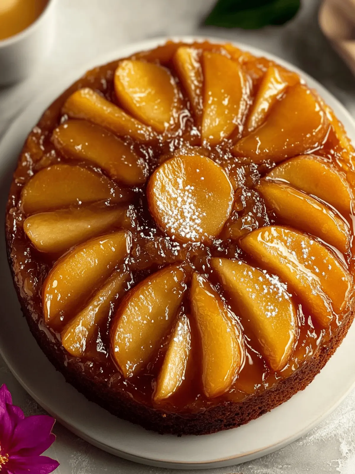 Deliciously Sweet Caramel Apple Upside Down Cake Recipe Caramel Apple Upside Down Cake